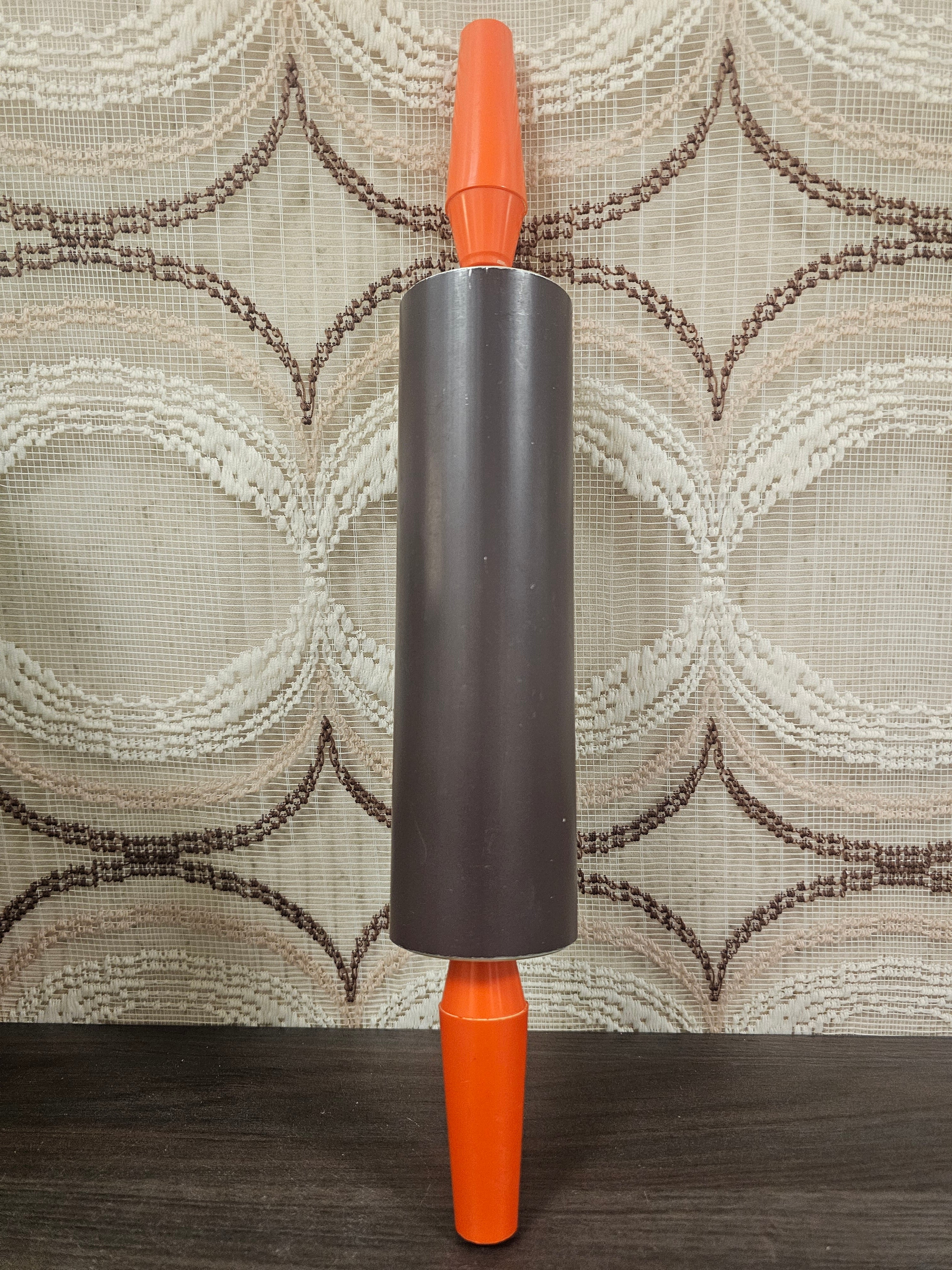 Vintage deegroller bruin oranje 40,5 cm