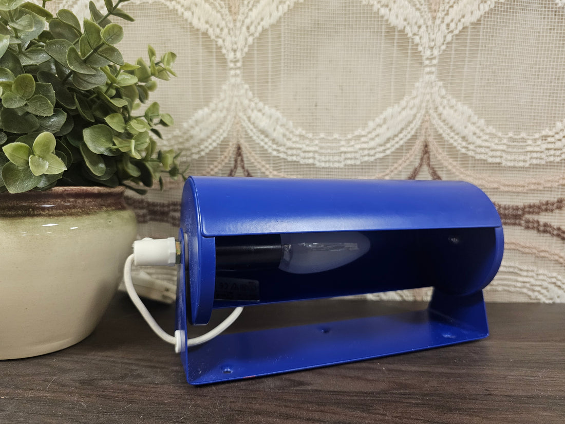 Ikea LOD V413 blauwe wandlamp | Verstelbare metalen muurlamp