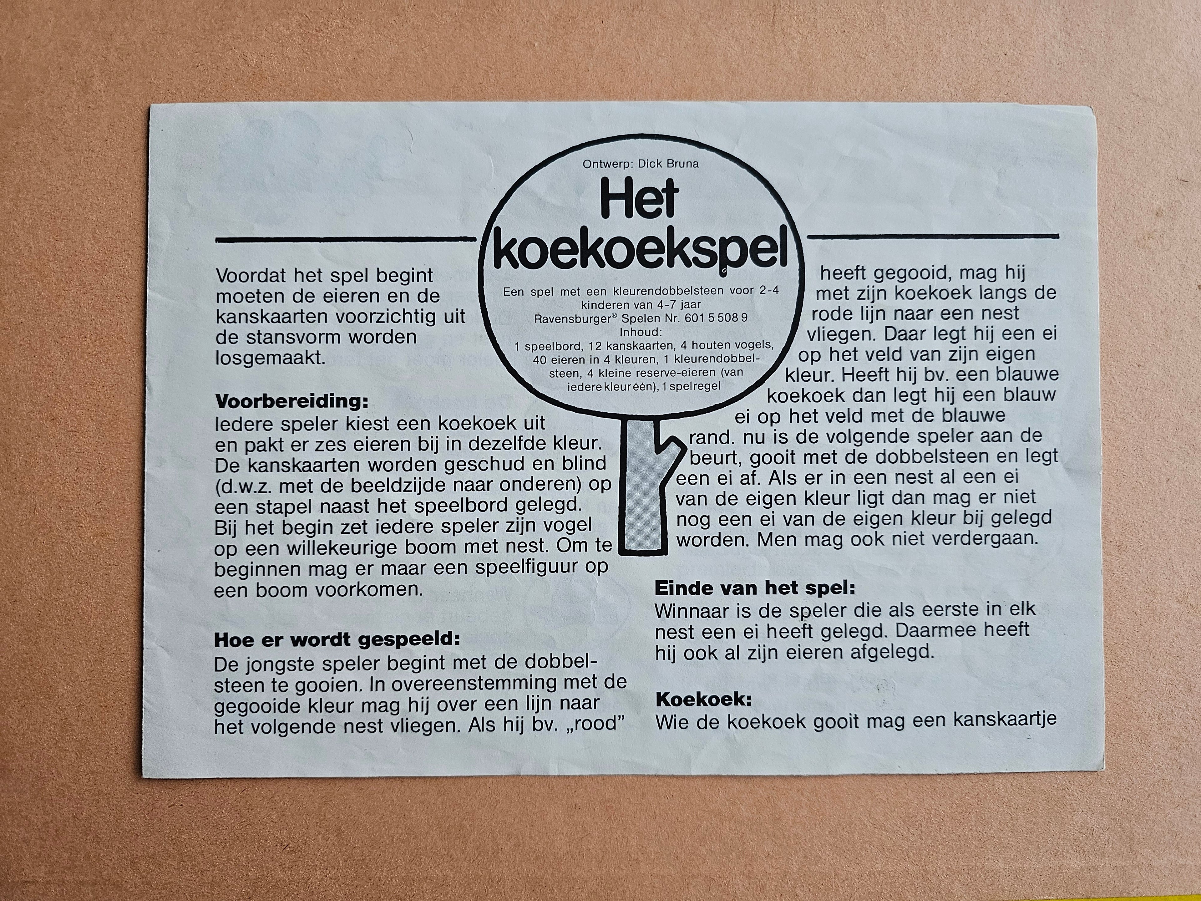 Het Koekoekspel Ravensburger vintage spel