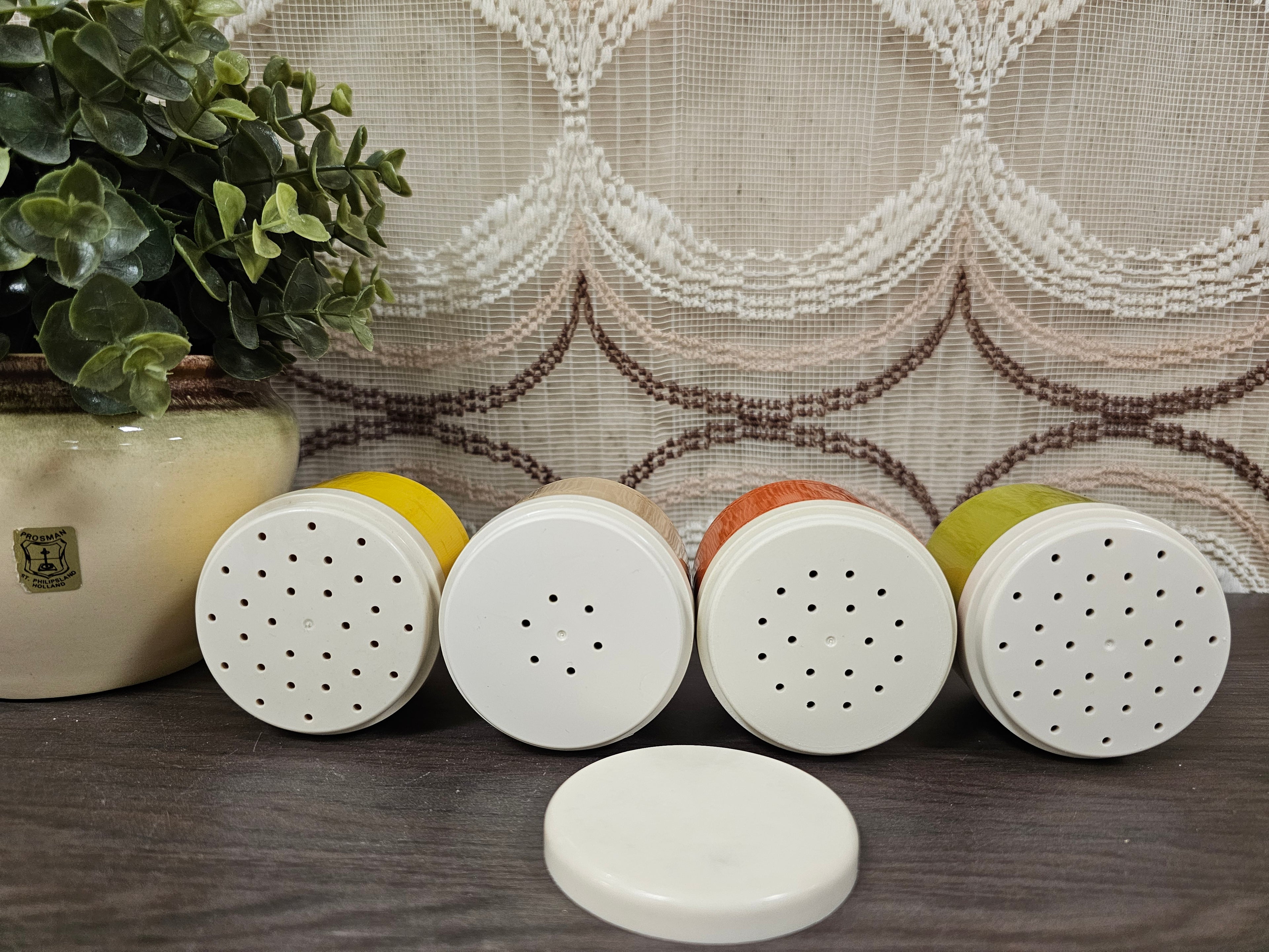 Tupperware vintage kruidenpotjes stapelbaar