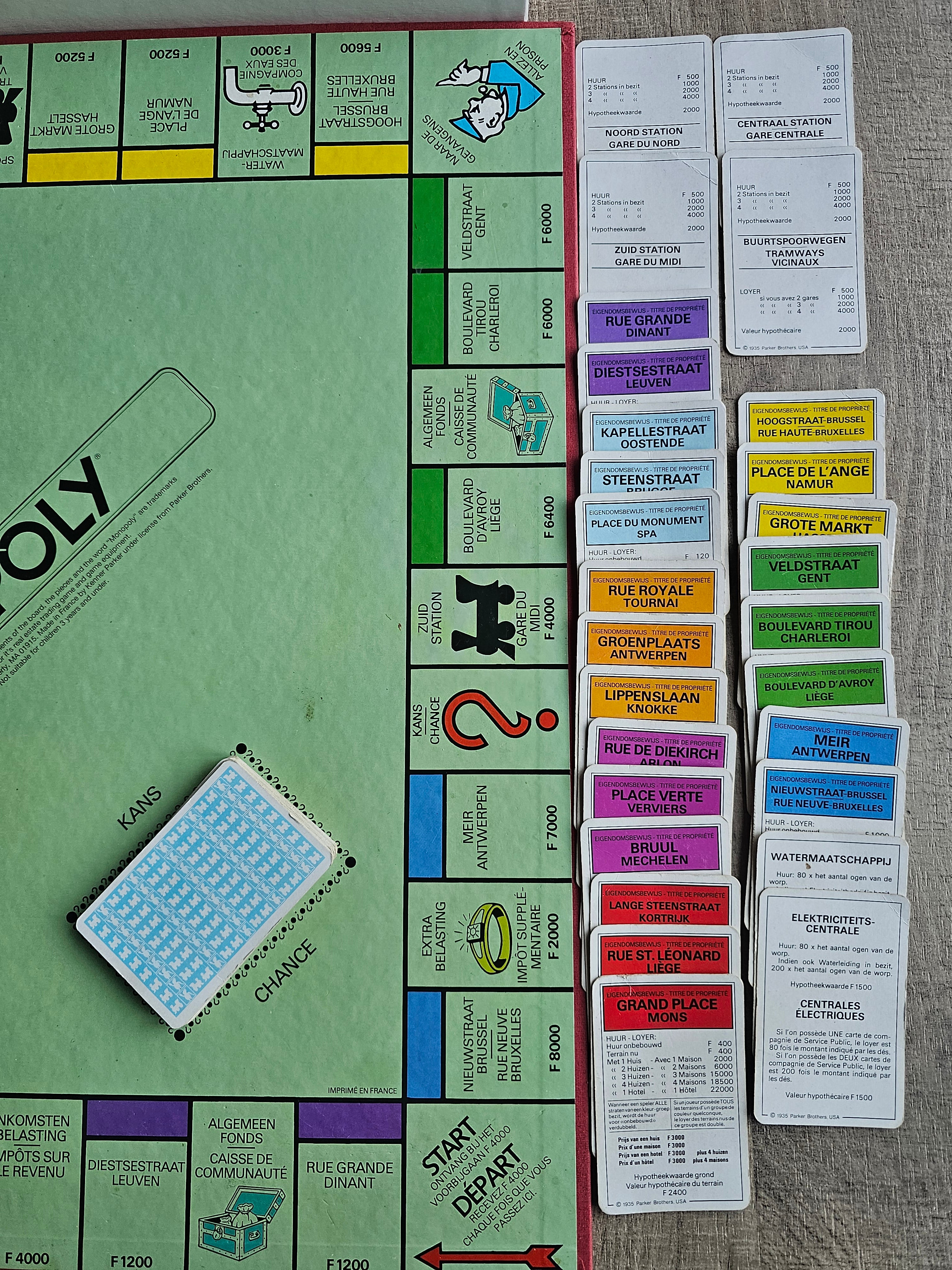 Monopoly Belgische editie tweetalig frank