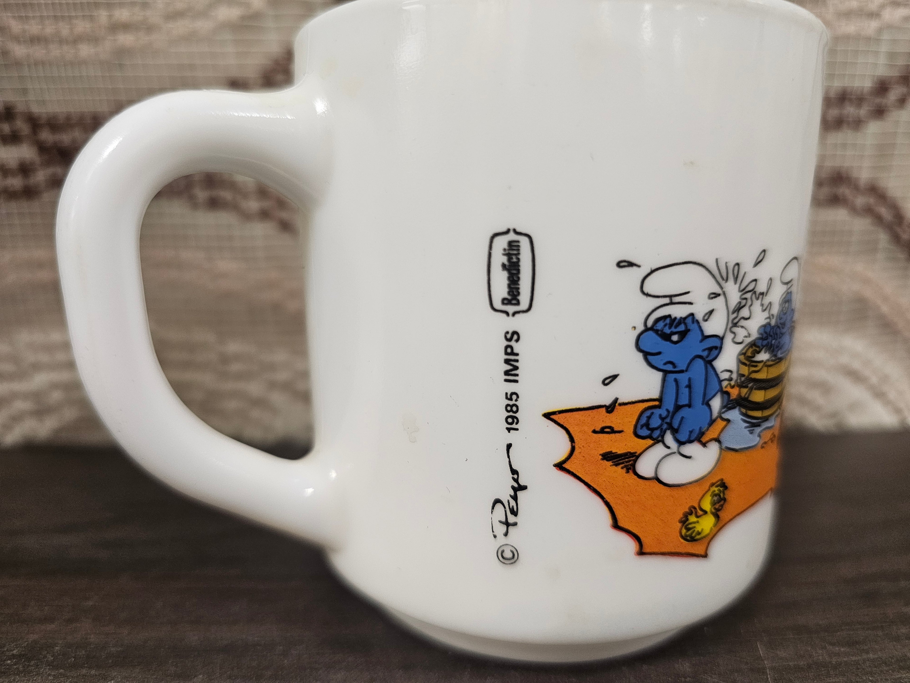 Arcopal koffiebeker Smurfen strand – 1985