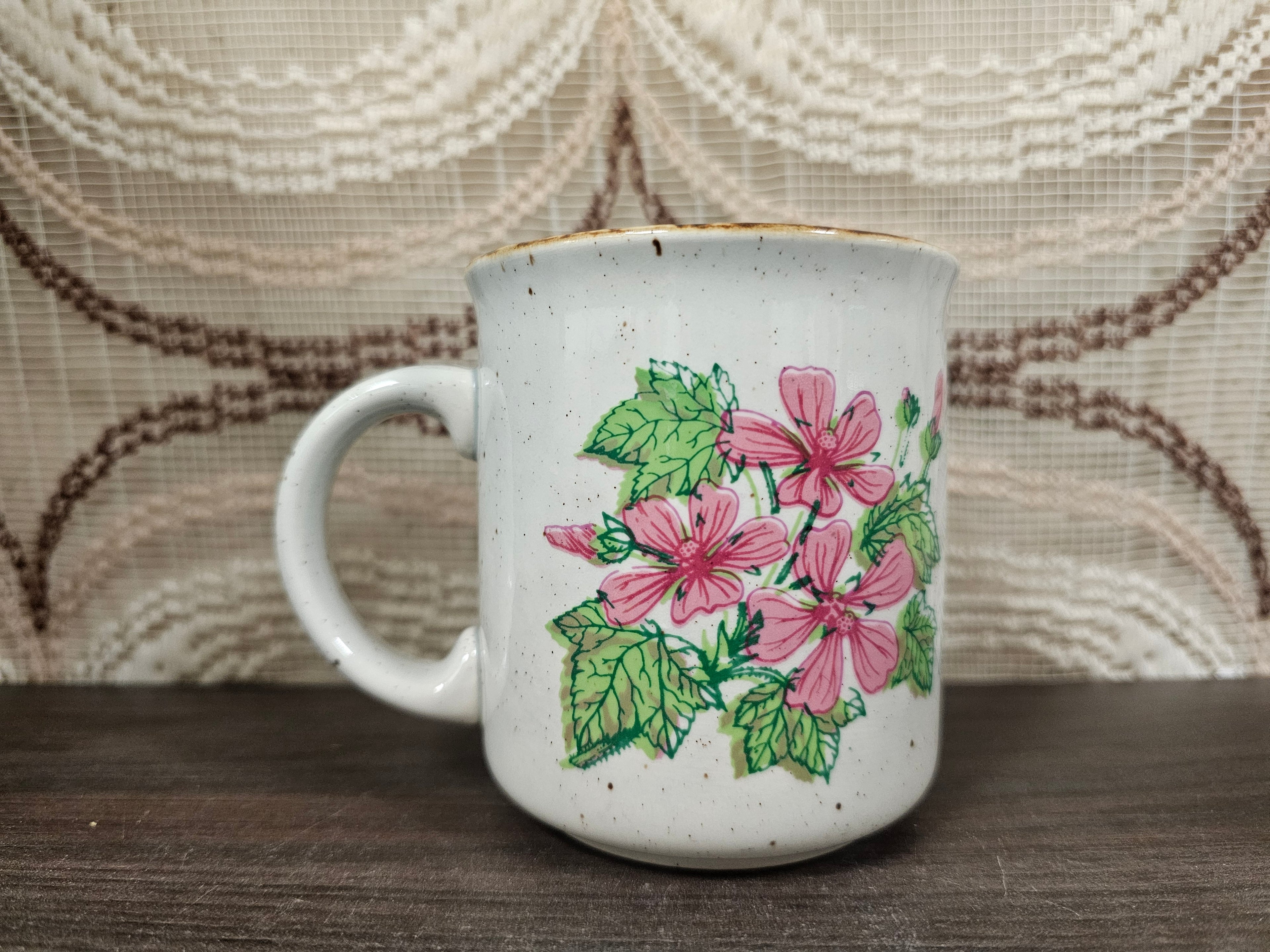 Vintage Becel mok Malva silvestris – Made in England