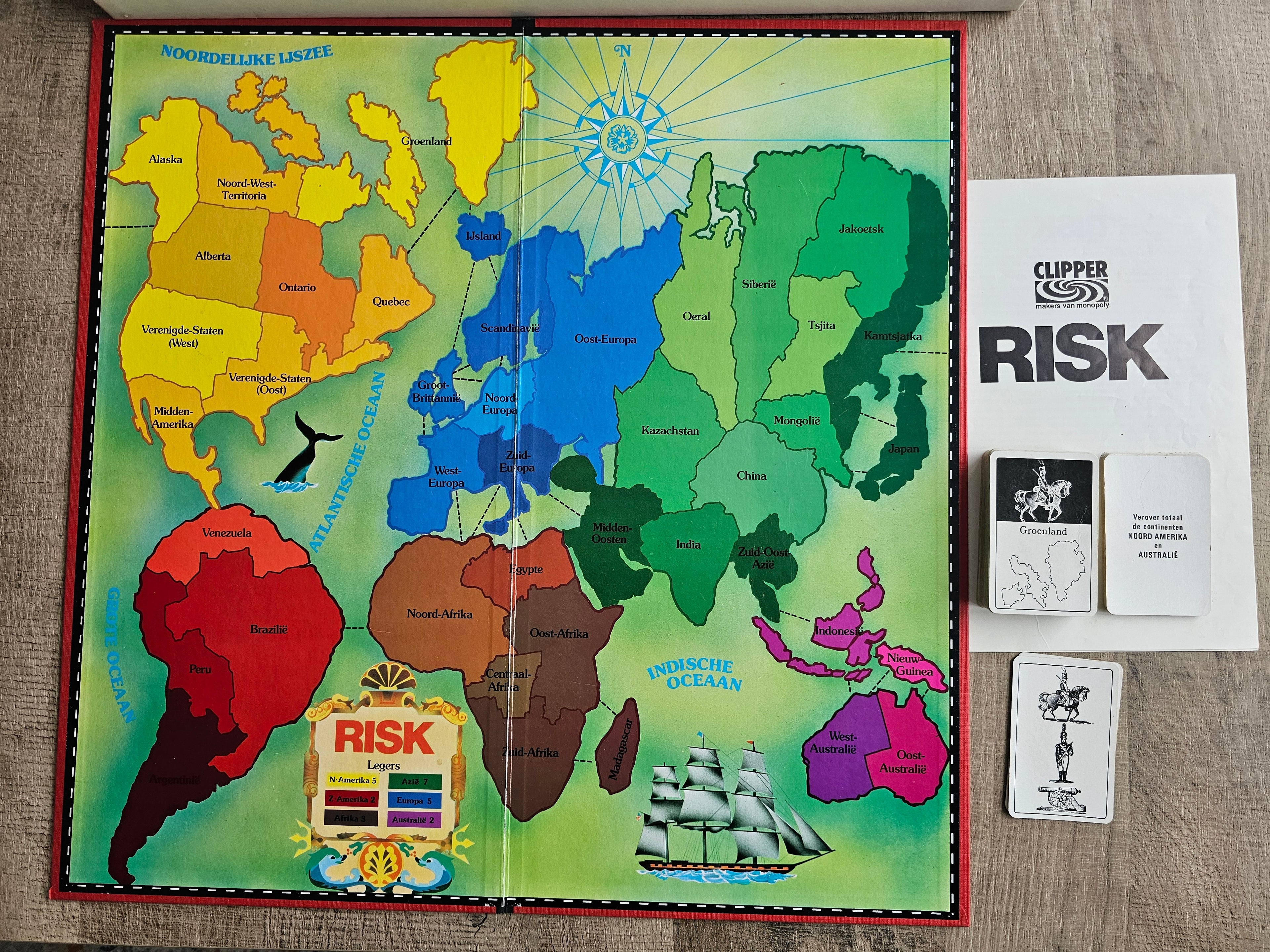 Vintage Risk klassiek bordspel – Clipper rode doos jaren 70