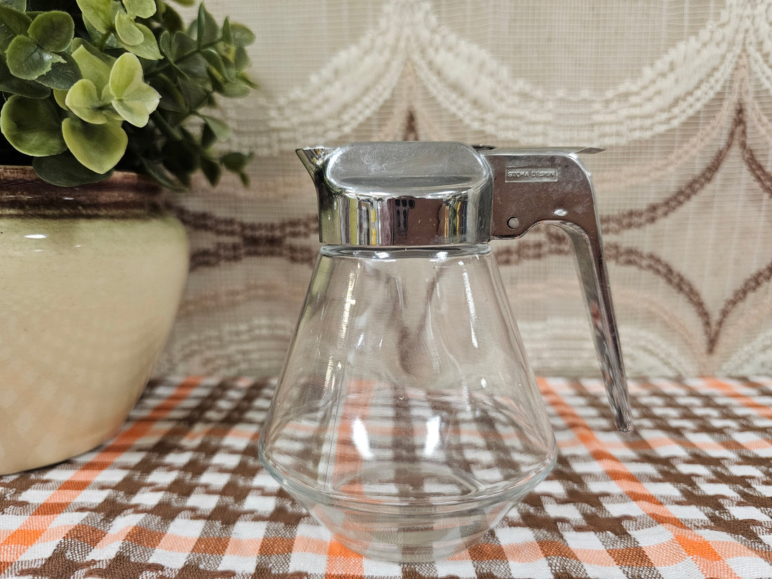 Vintage Stoha glazen suikerstrooier met metalen schuif
