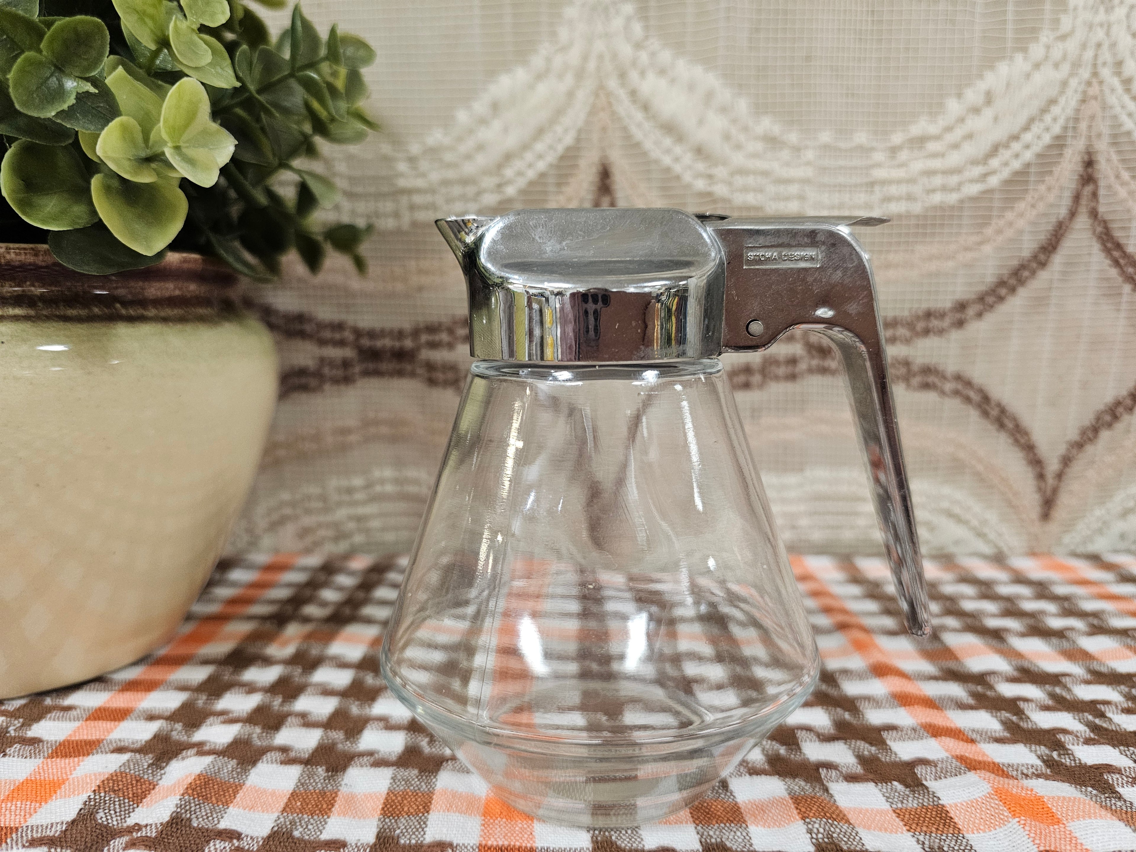 Vintage Stoha glazen suikerstrooier met metalen schuif