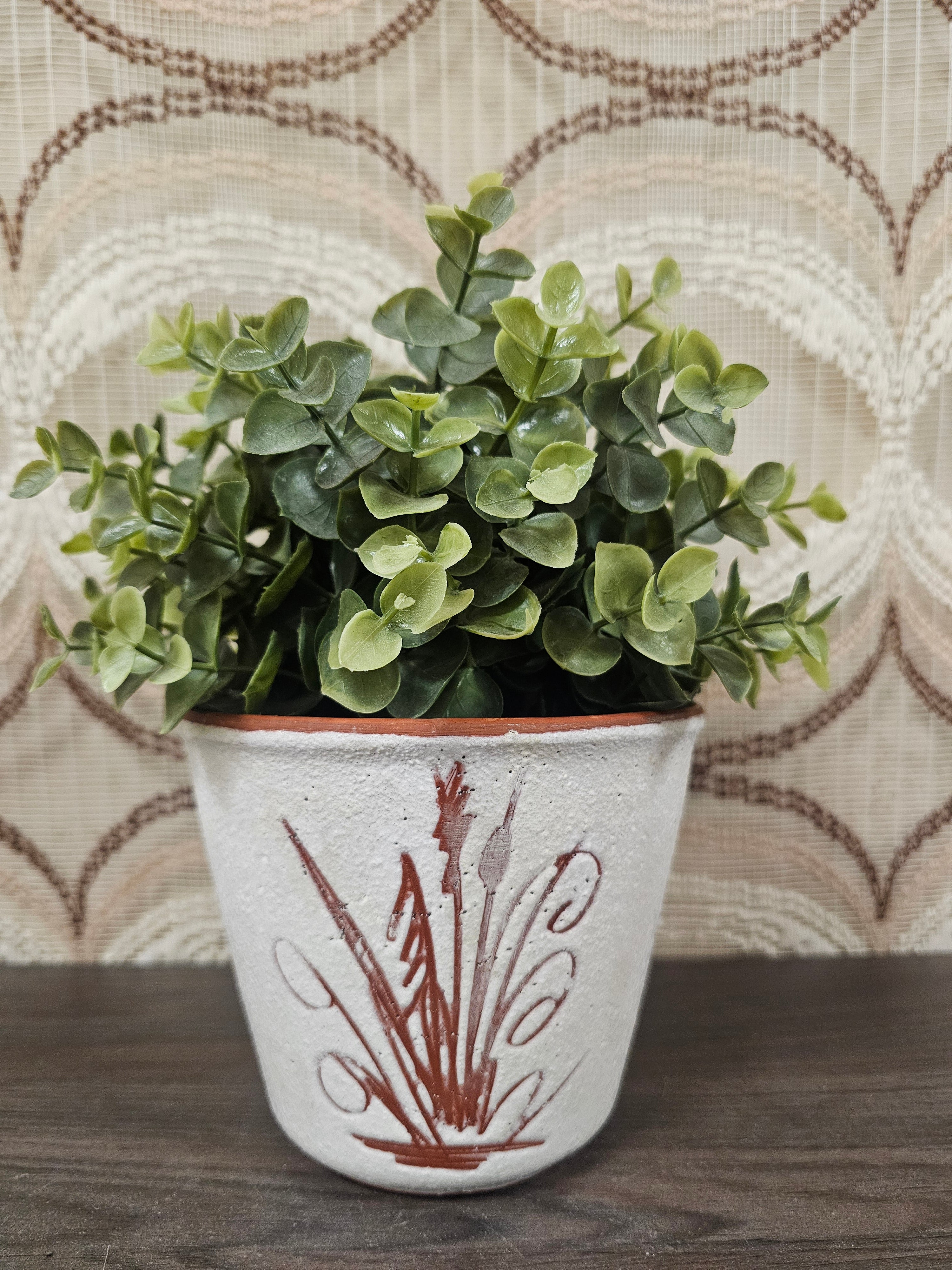 Vintage bloempot Boonstra keramiek 14 cm