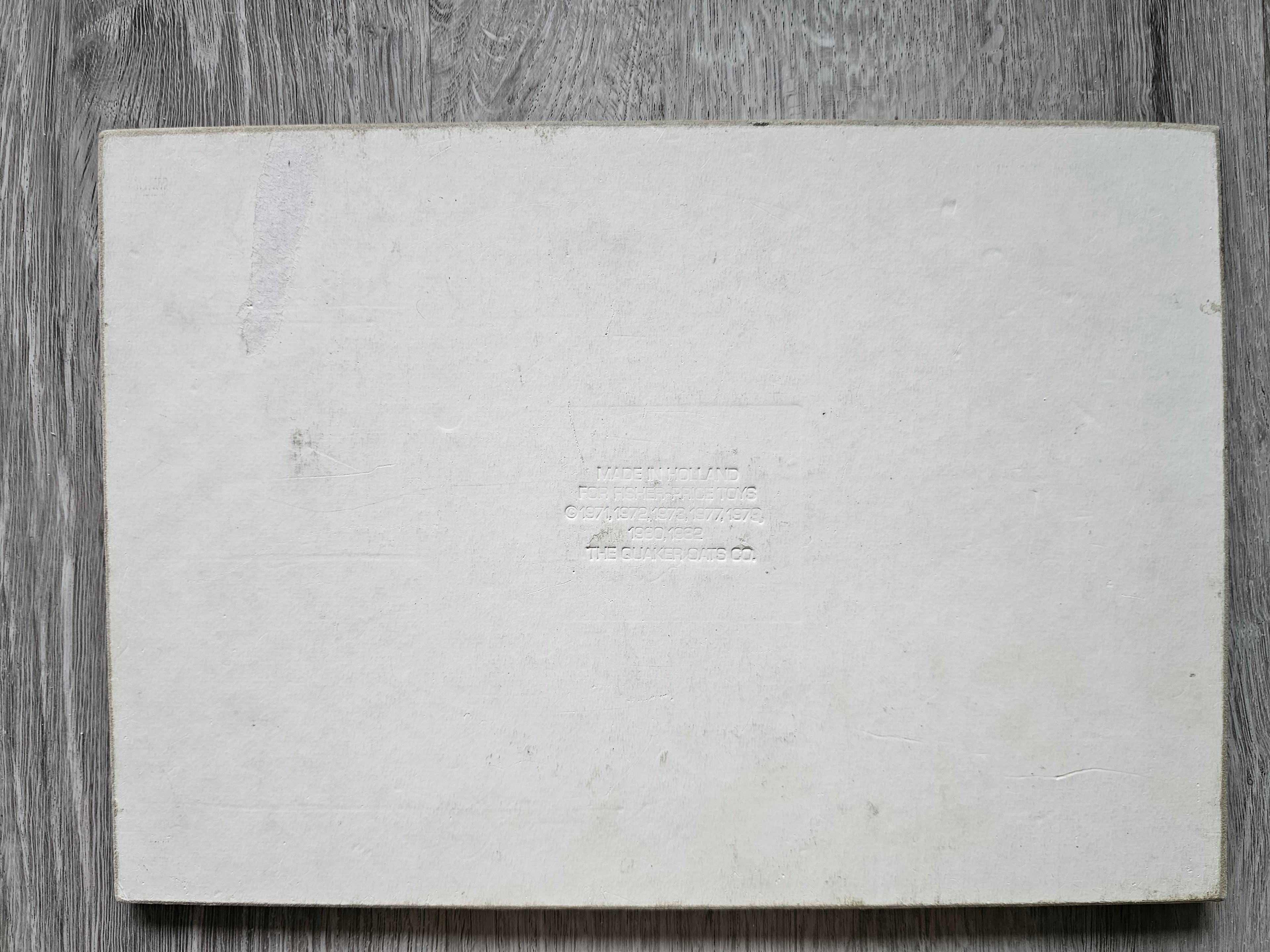 Vintage Fisher price houten puzzel met klok