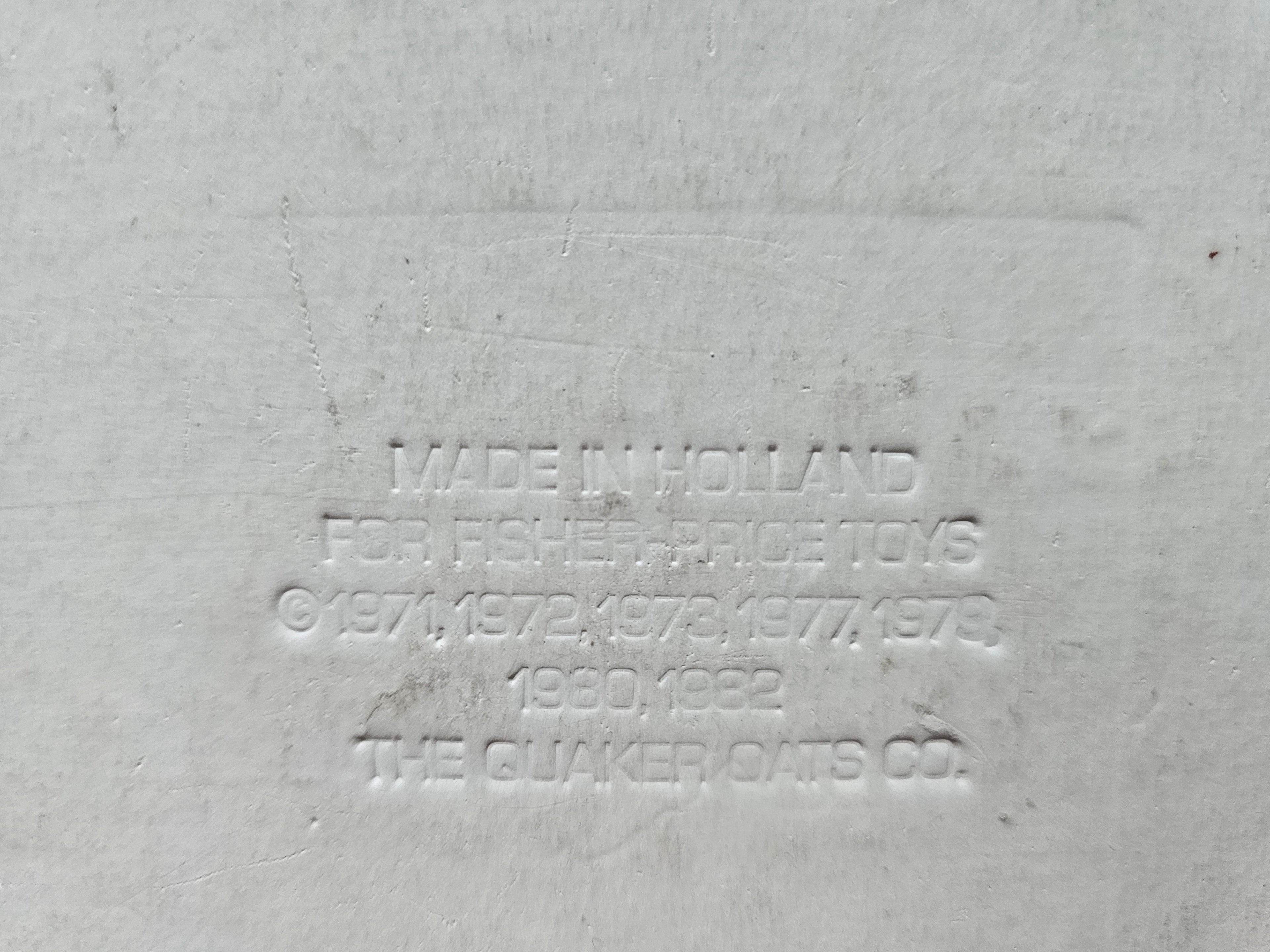 Vintage Fisher price houten puzzel met klok