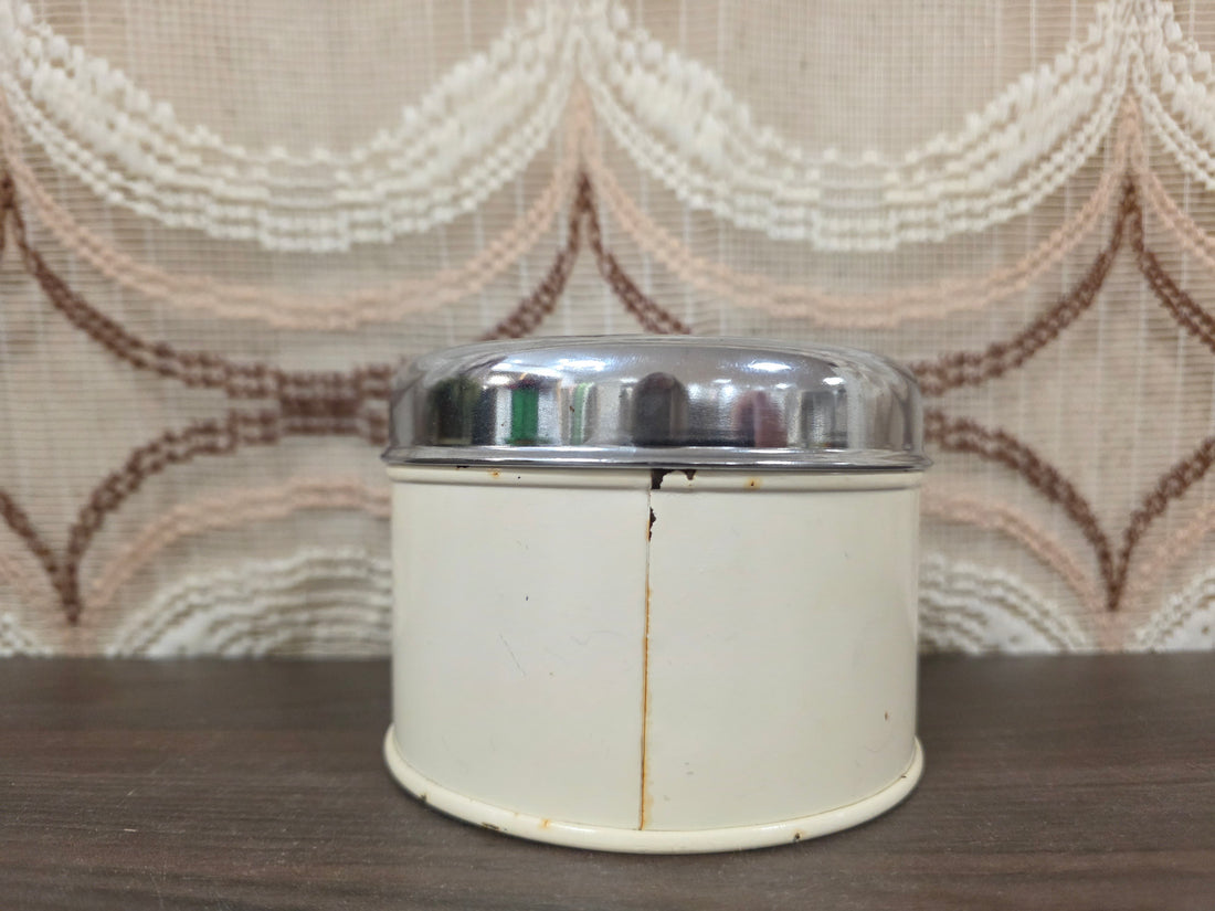 Brabantia theeblik crème – vintage met opschrift thee
