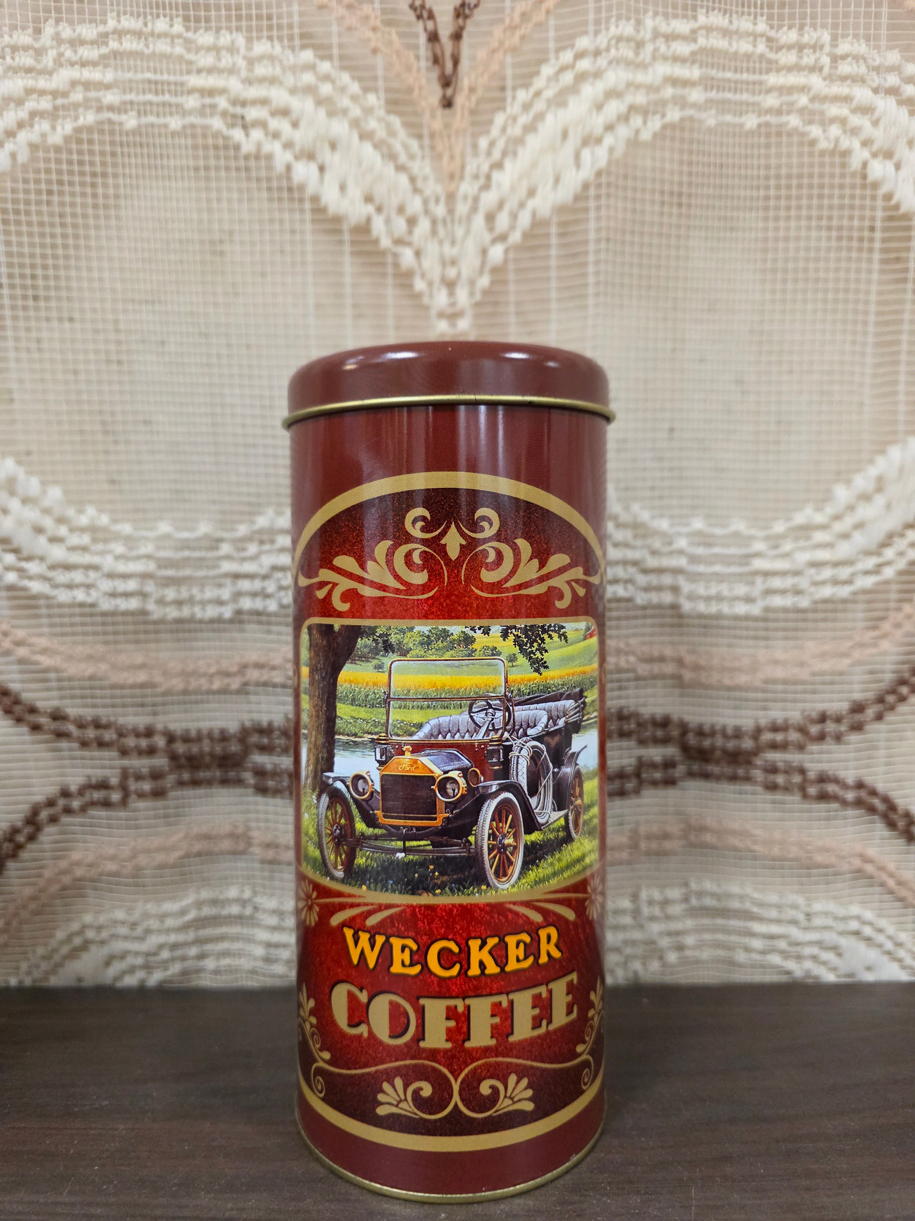 Wecker coffee blik 18 cm – vintage koffieblik