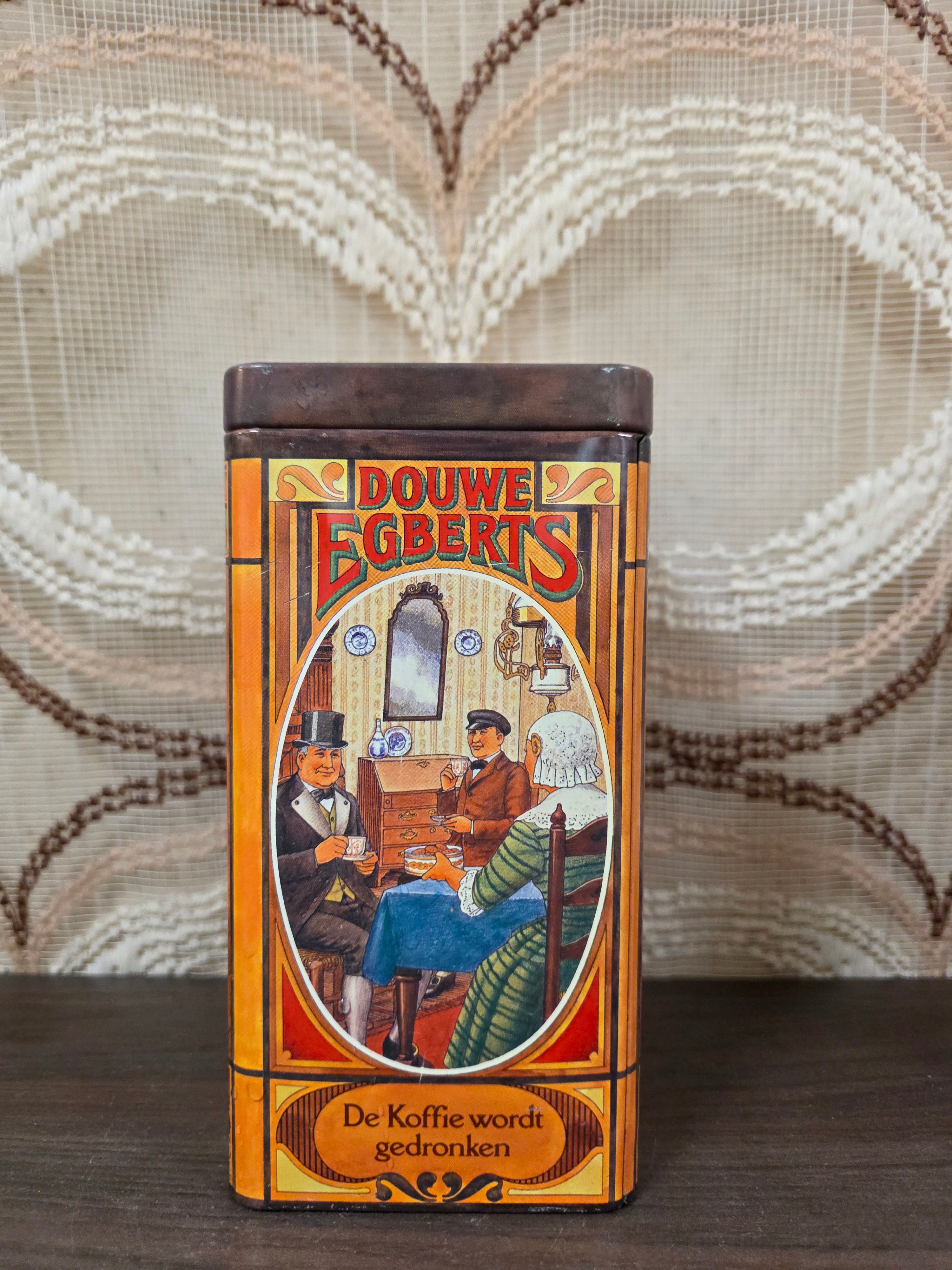 Vintage Douwe Egberts koffieblik bewaarbus voor koffie