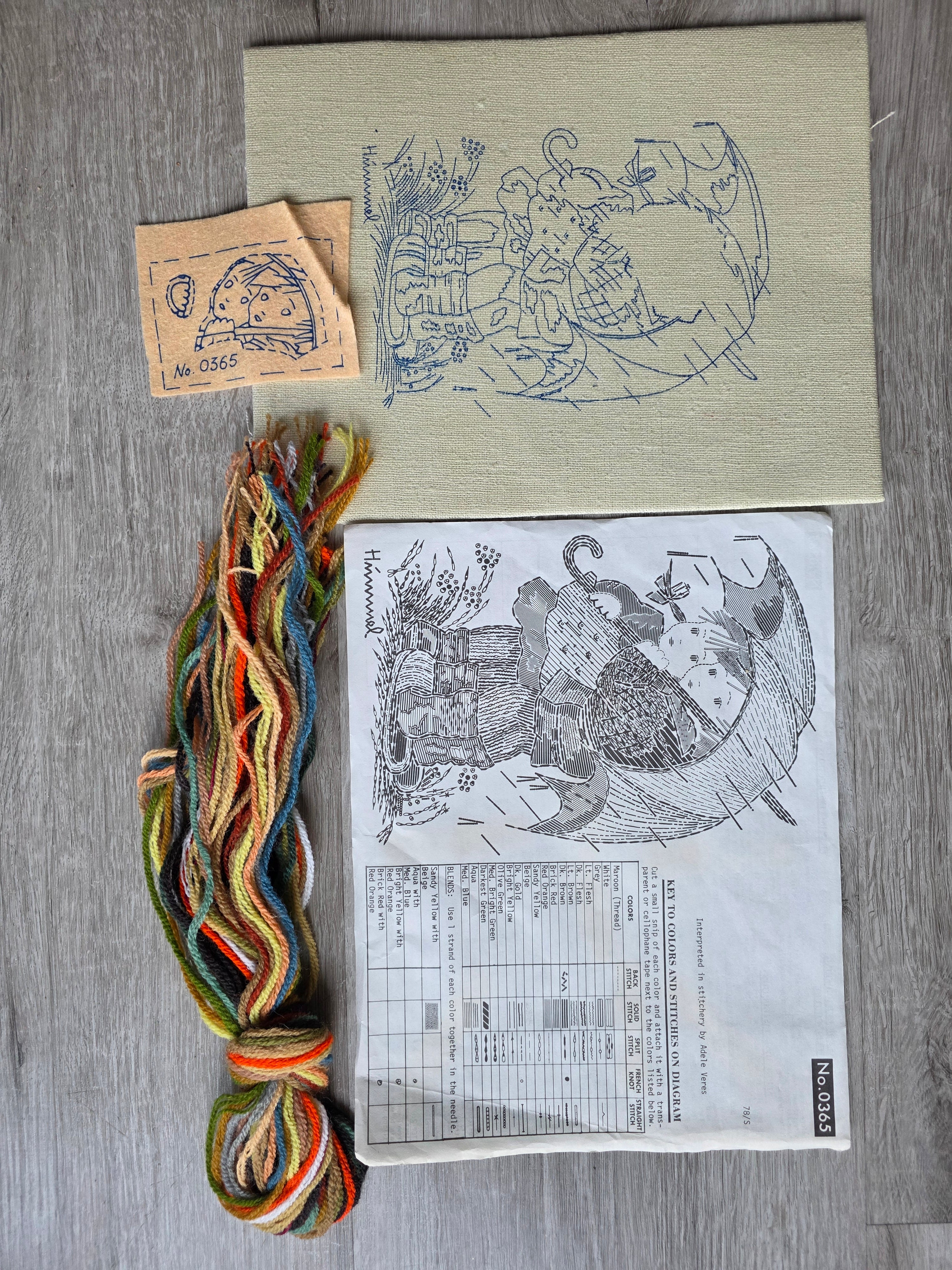 Hummel borduurpakket Umbrella Kids Paragon vintage