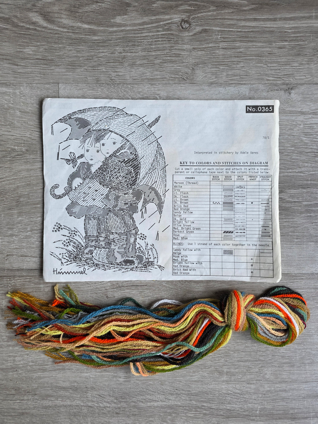 Hummel borduurpakket Umbrella Kids Paragon vintage