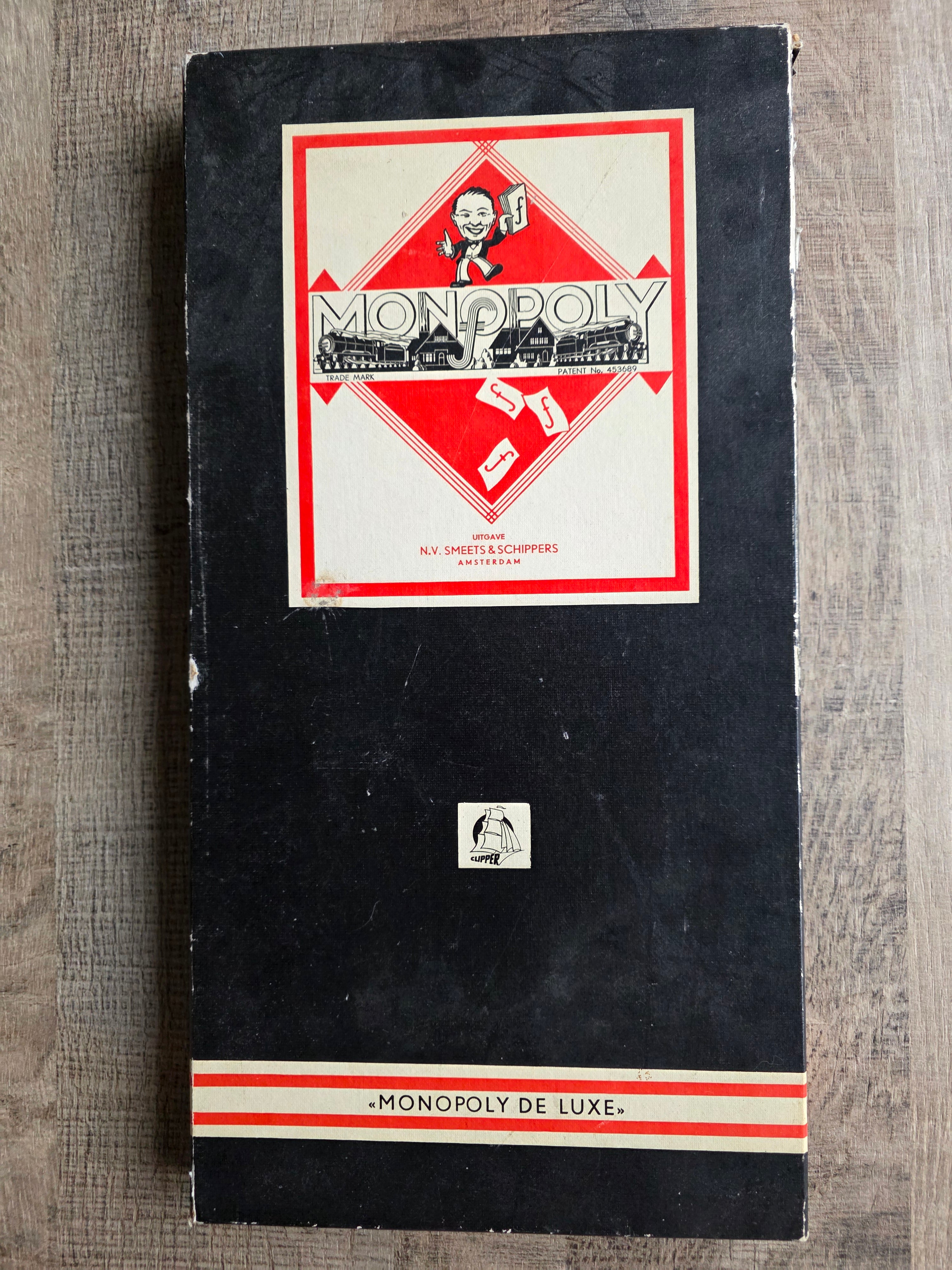 Clipper Monopoly zwarte doos guldens compleet vintage spel