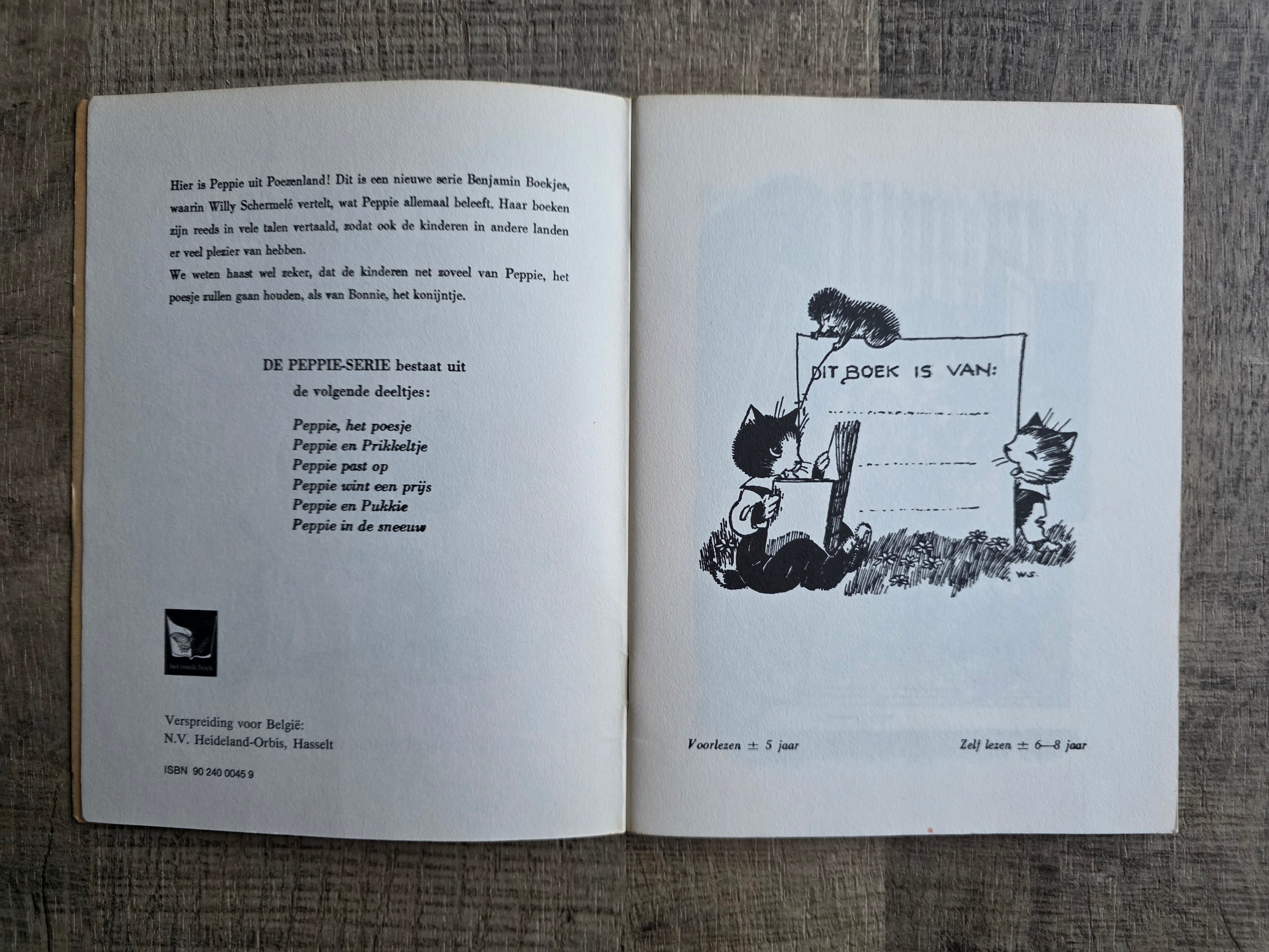 Vintage kinderboek Peppie past op – Willy Schermelè