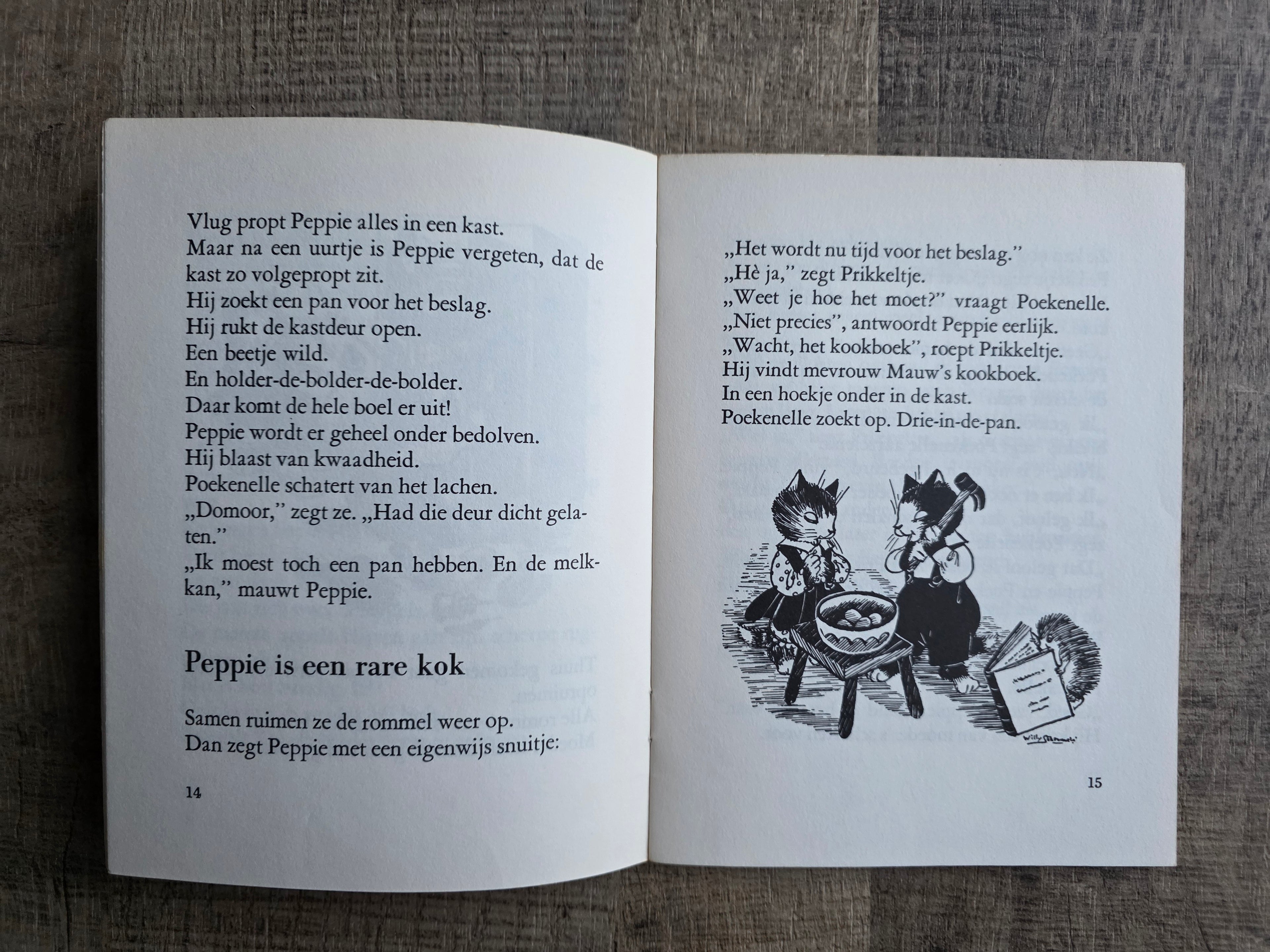 Vintage kinderboek Peppie past op – Willy Schermelè