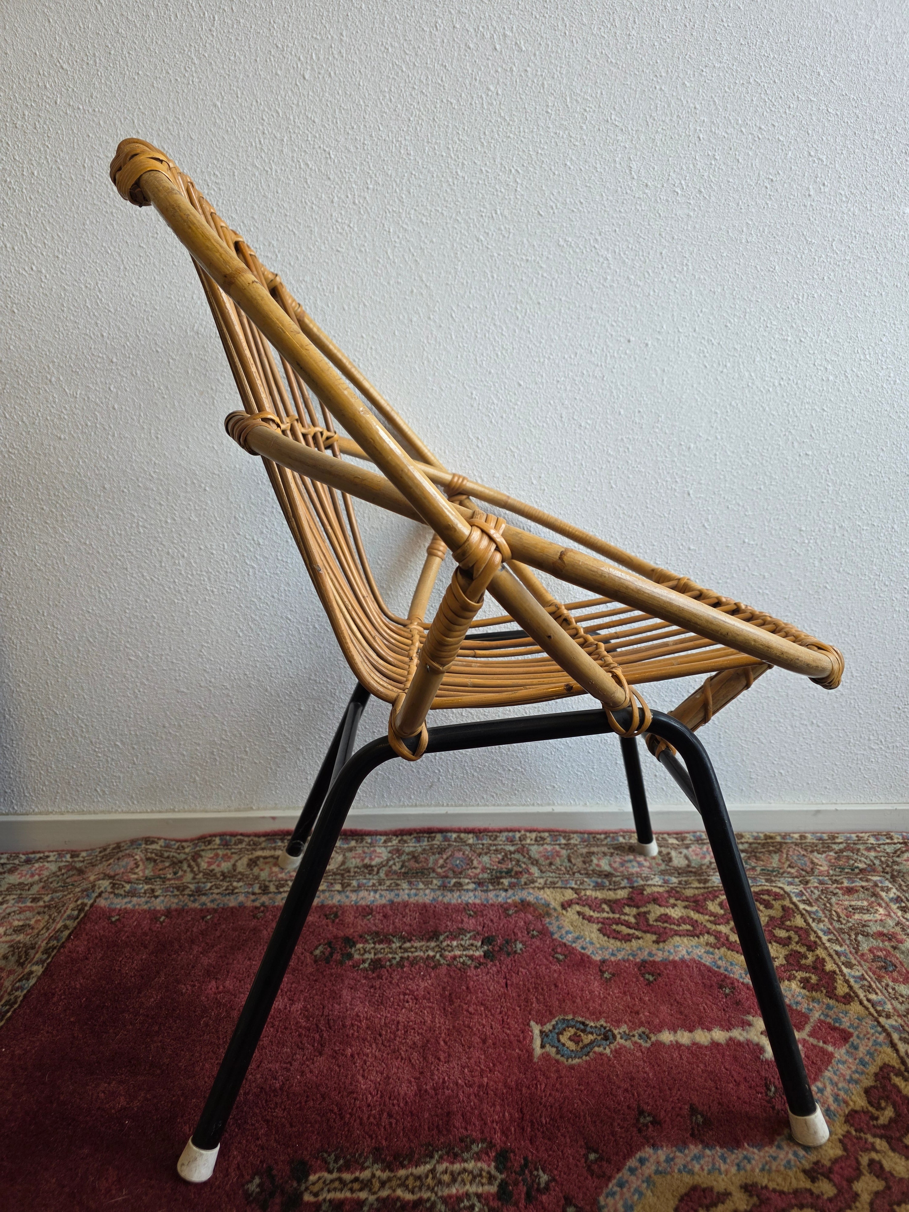 Vintage Rohe rotan stoel