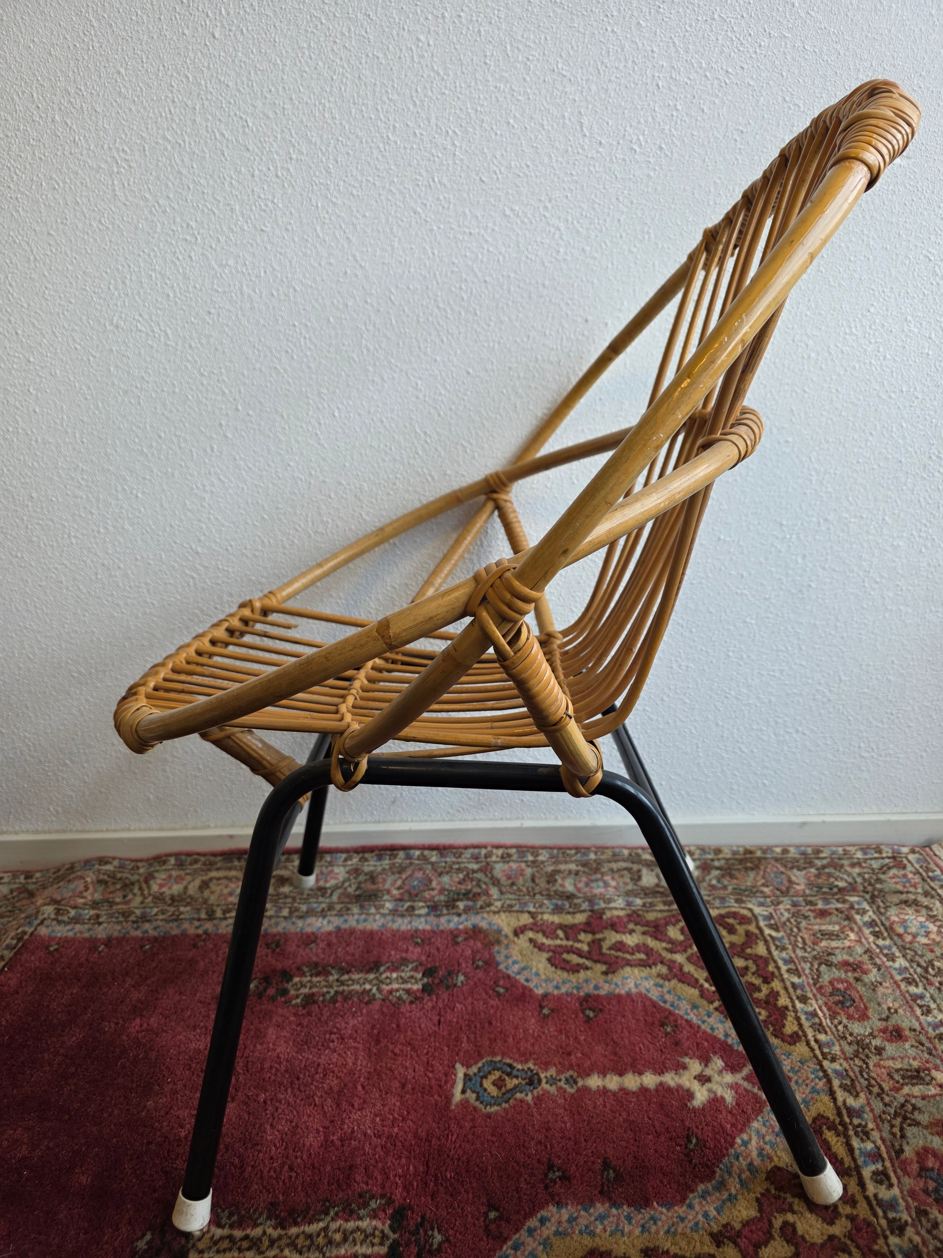 Vintage Rohe rotan stoel