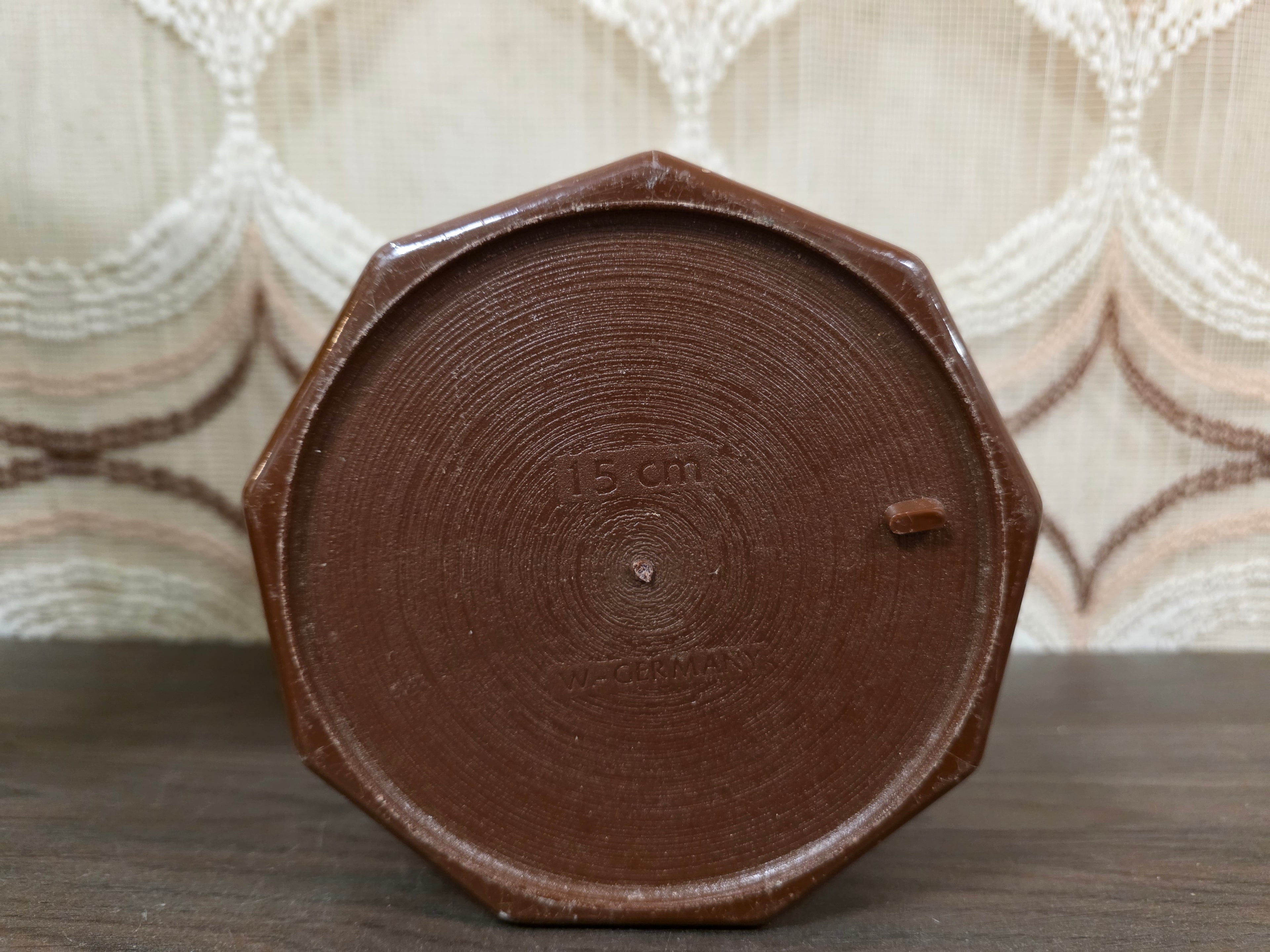 West Germany bloempot kunststof bruin 13 cm