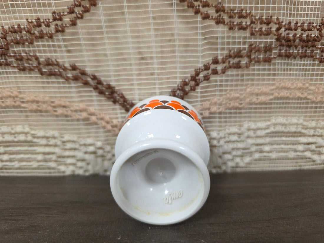 Emsa eierdop oranje bruin jaren 70