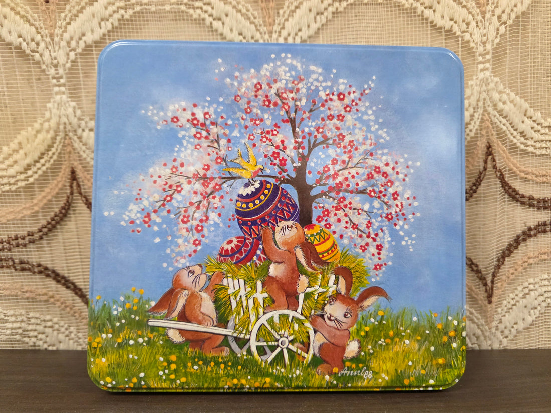 Vintage Paasblik konijntjes ’88