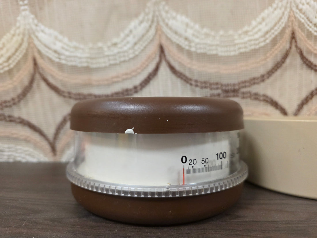 Vintage Soehnle keukenweegschaal bruin crème