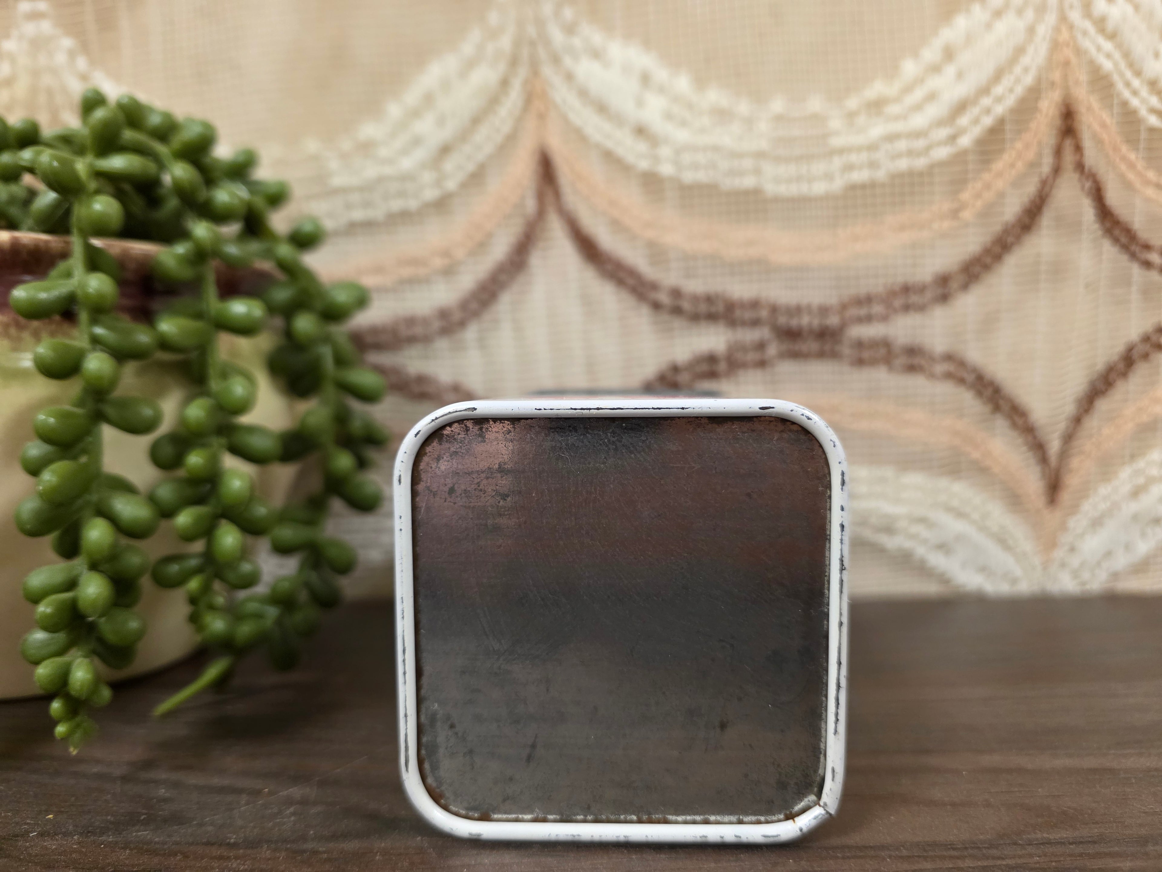 Vintage blik De Ruijter rose & witte muisjes