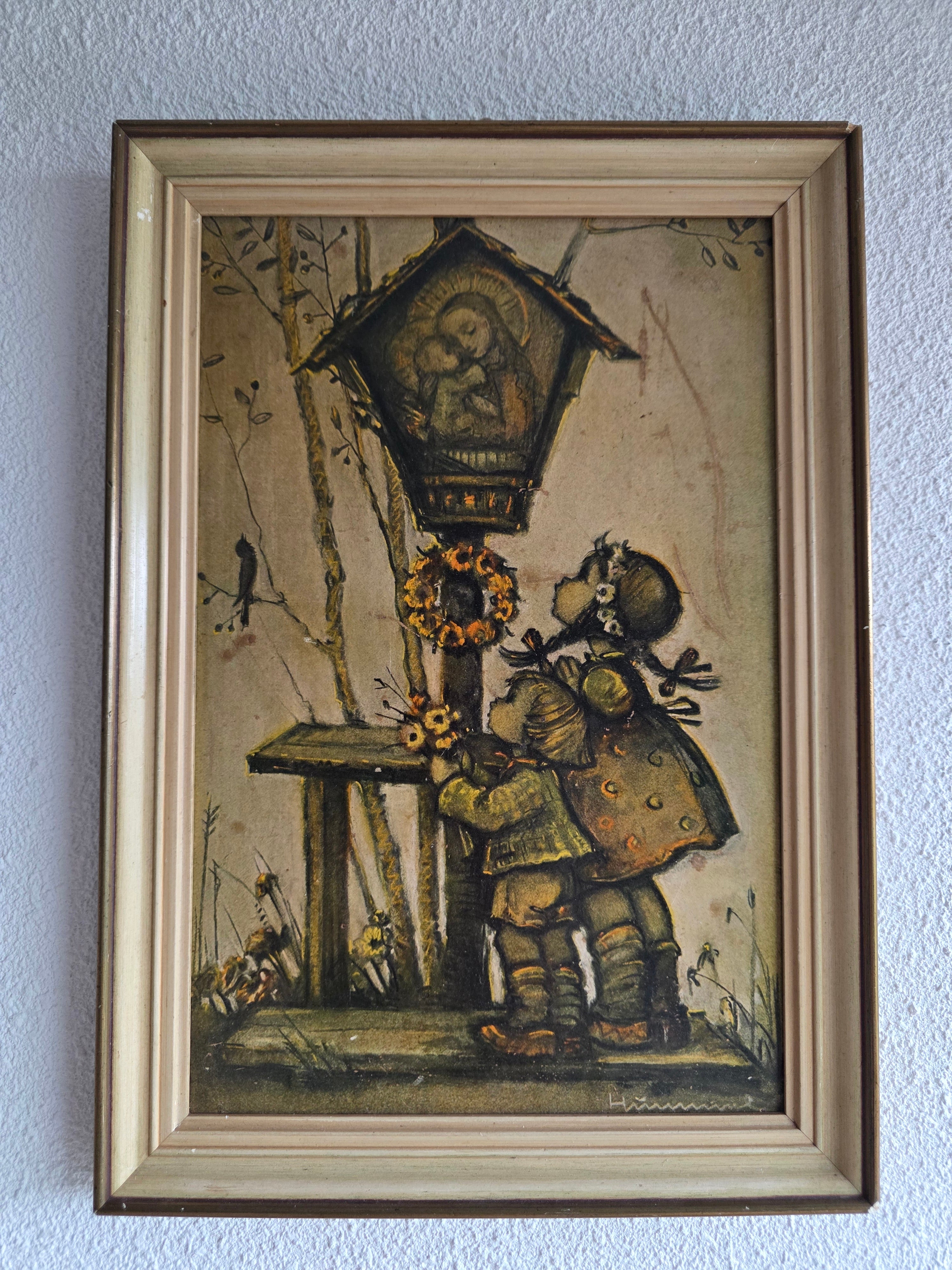 Hummel prentje ingelijst 24 x 34 cm