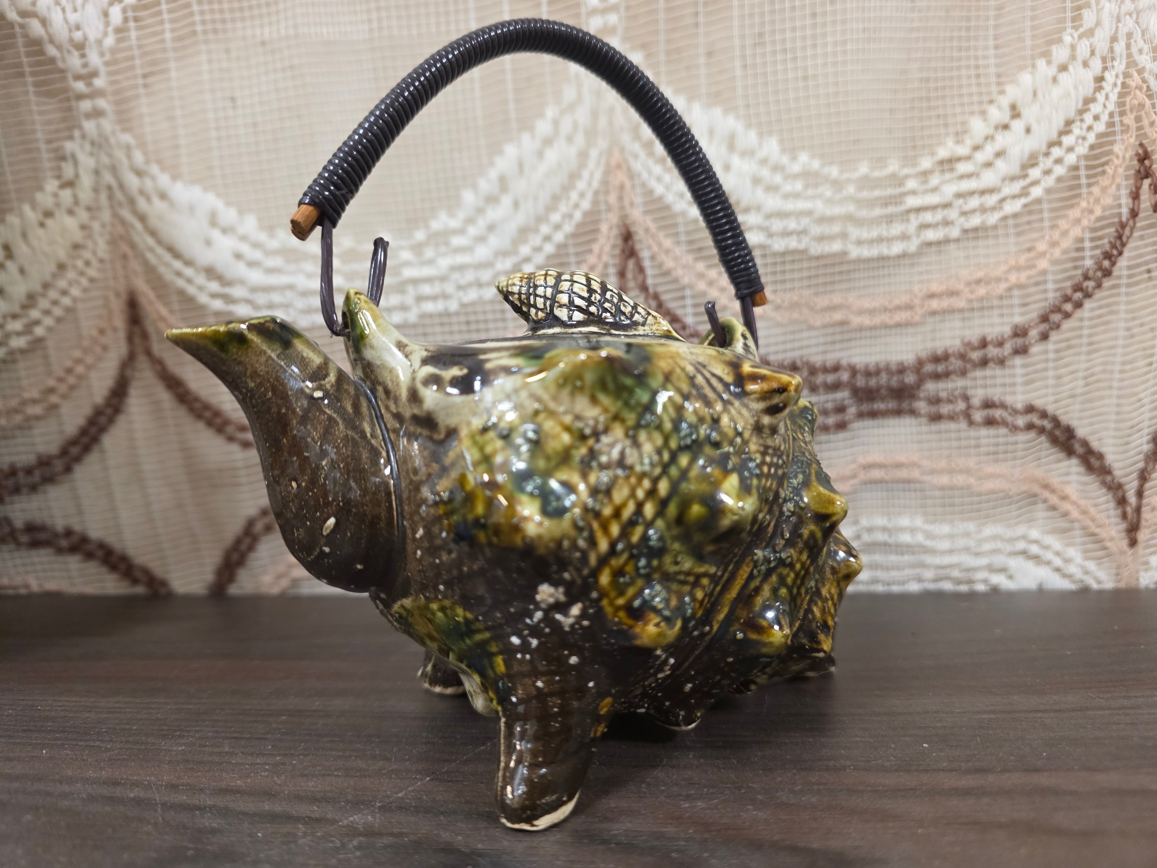 Vintage theepot schelp – decoratief theepotje