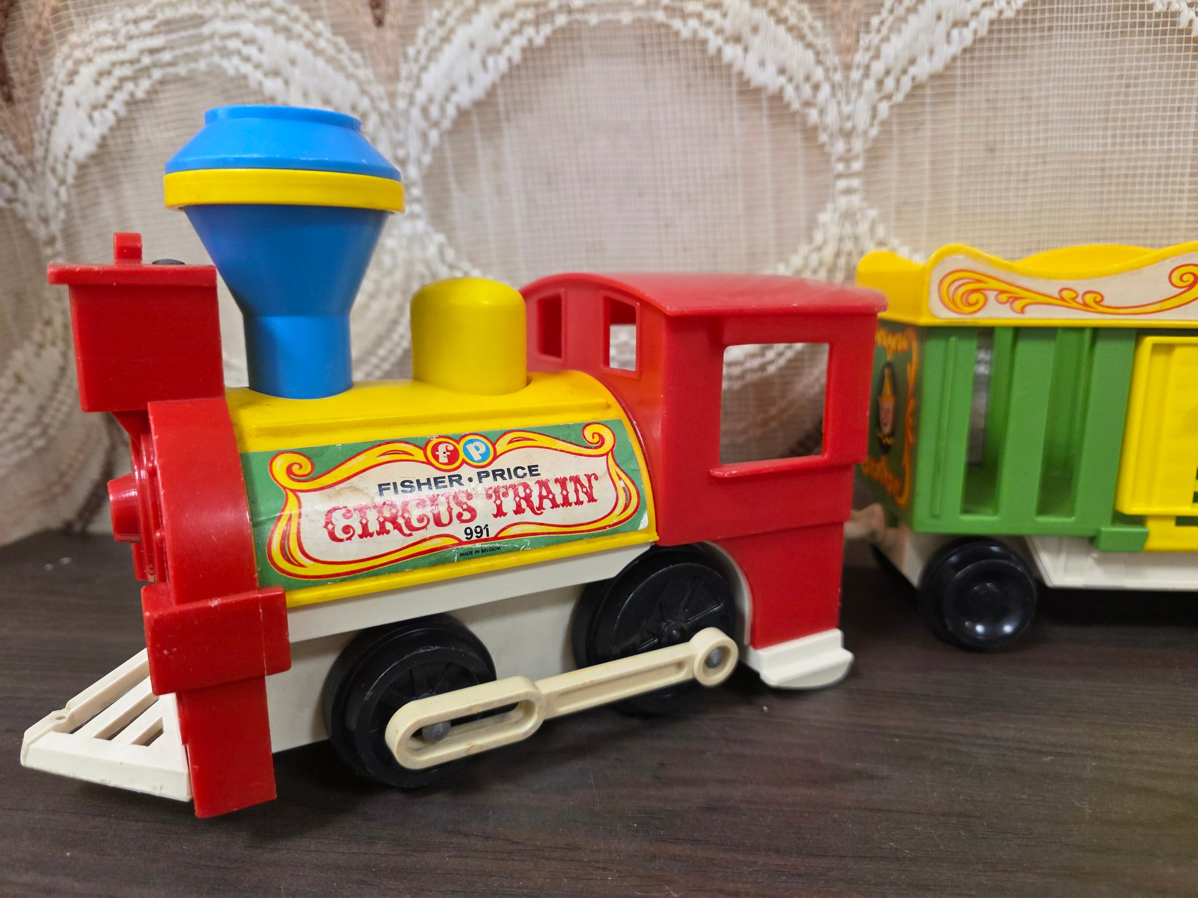 Fisher Price circus trein vintage speelgoed trein