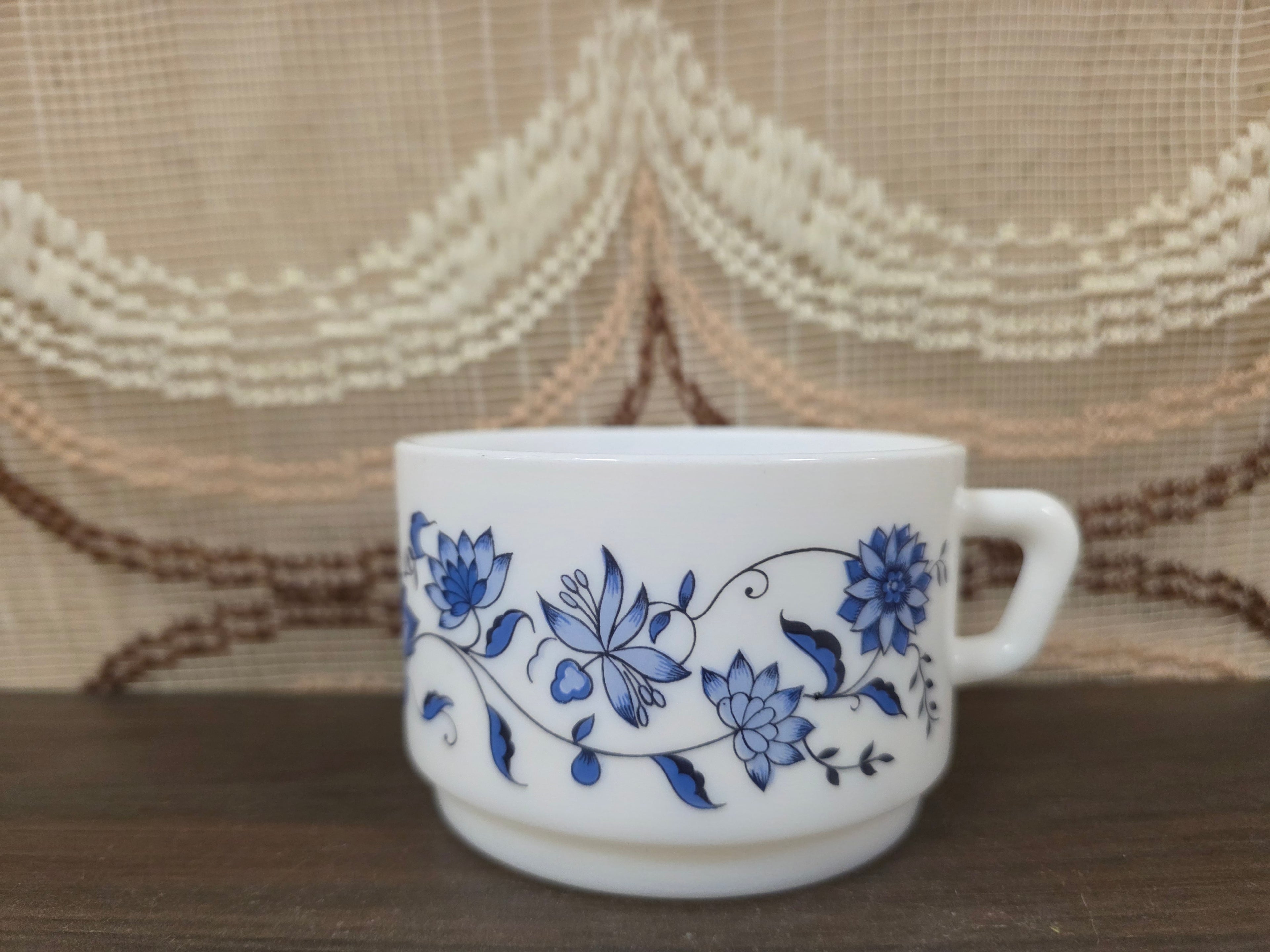 Arcopal Aster kopje wit blauw bloemen