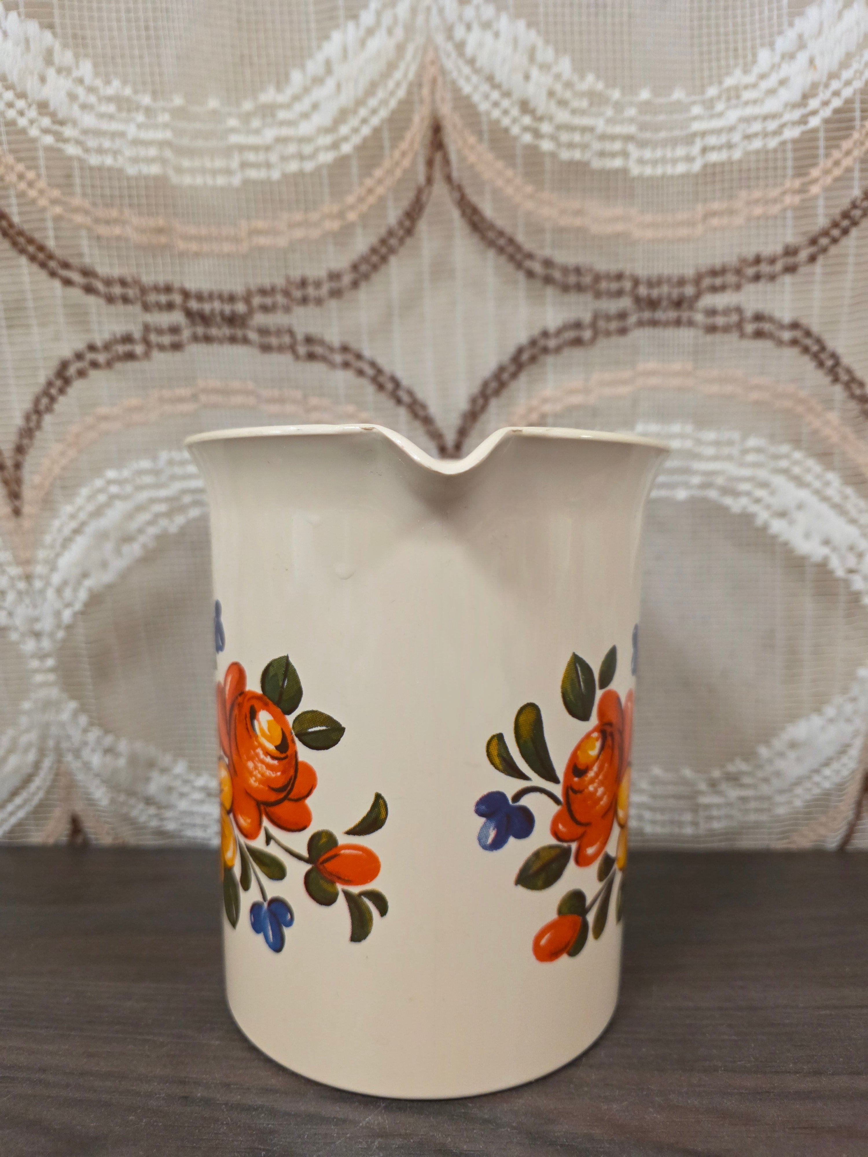 Vintage Emsa maatbeker bloemenprint jaren 70