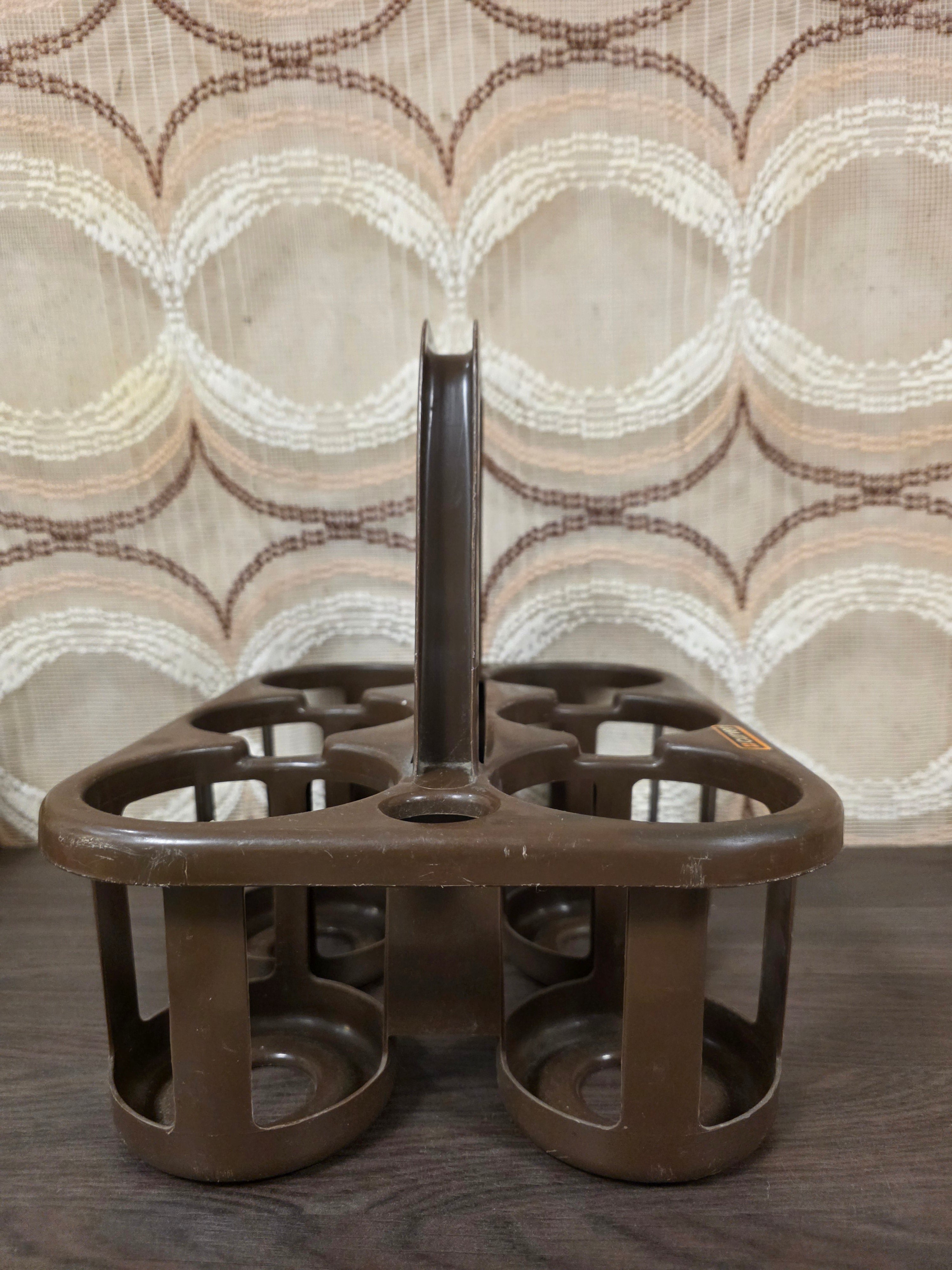 Curver bruin flessenrek kunststof met handvat