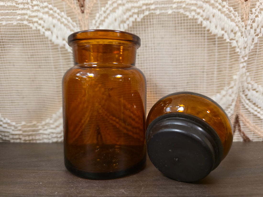 Apothekerspot bruin glas 13,5 cm