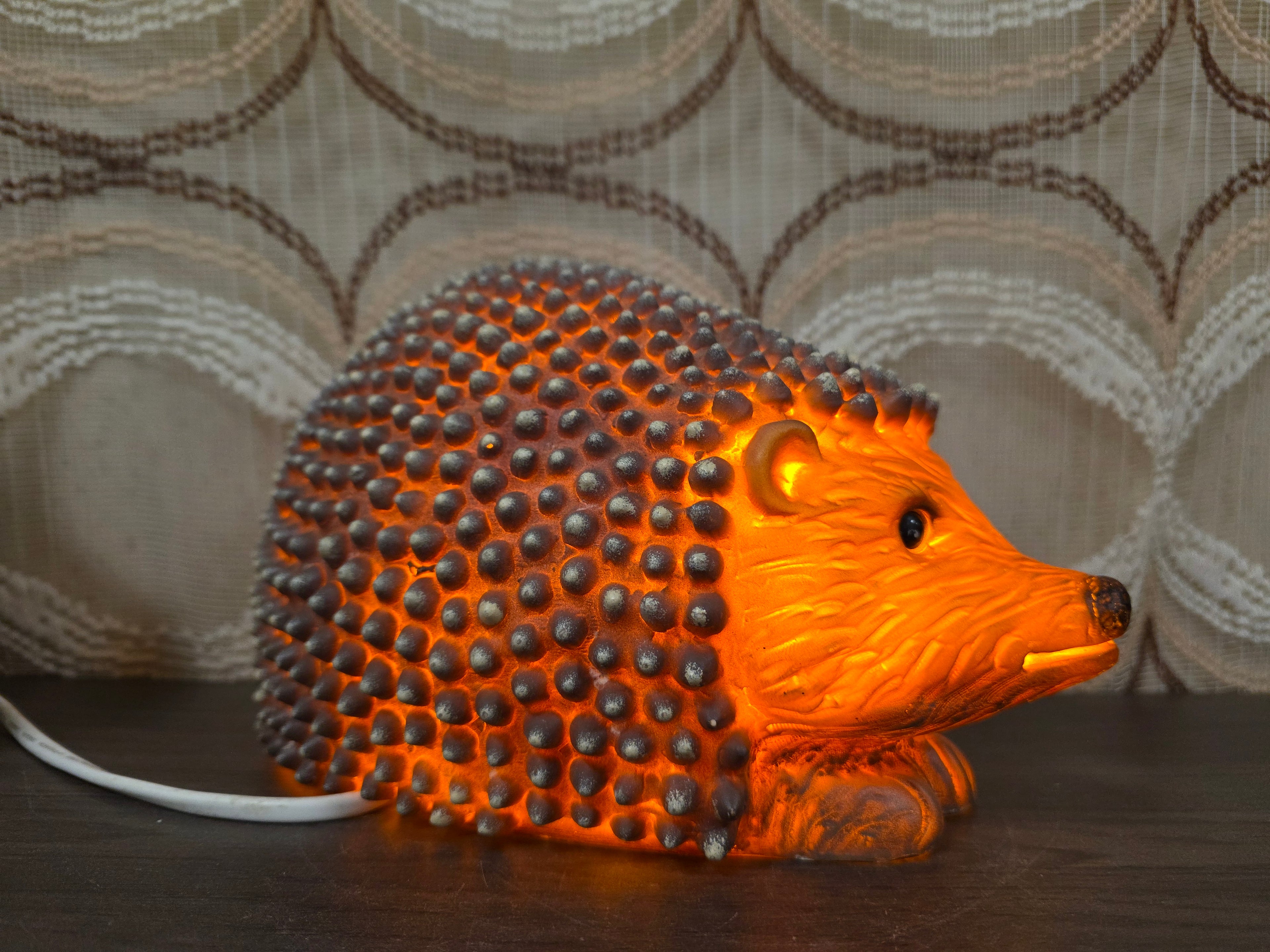 Heico egel retro lamp bruin