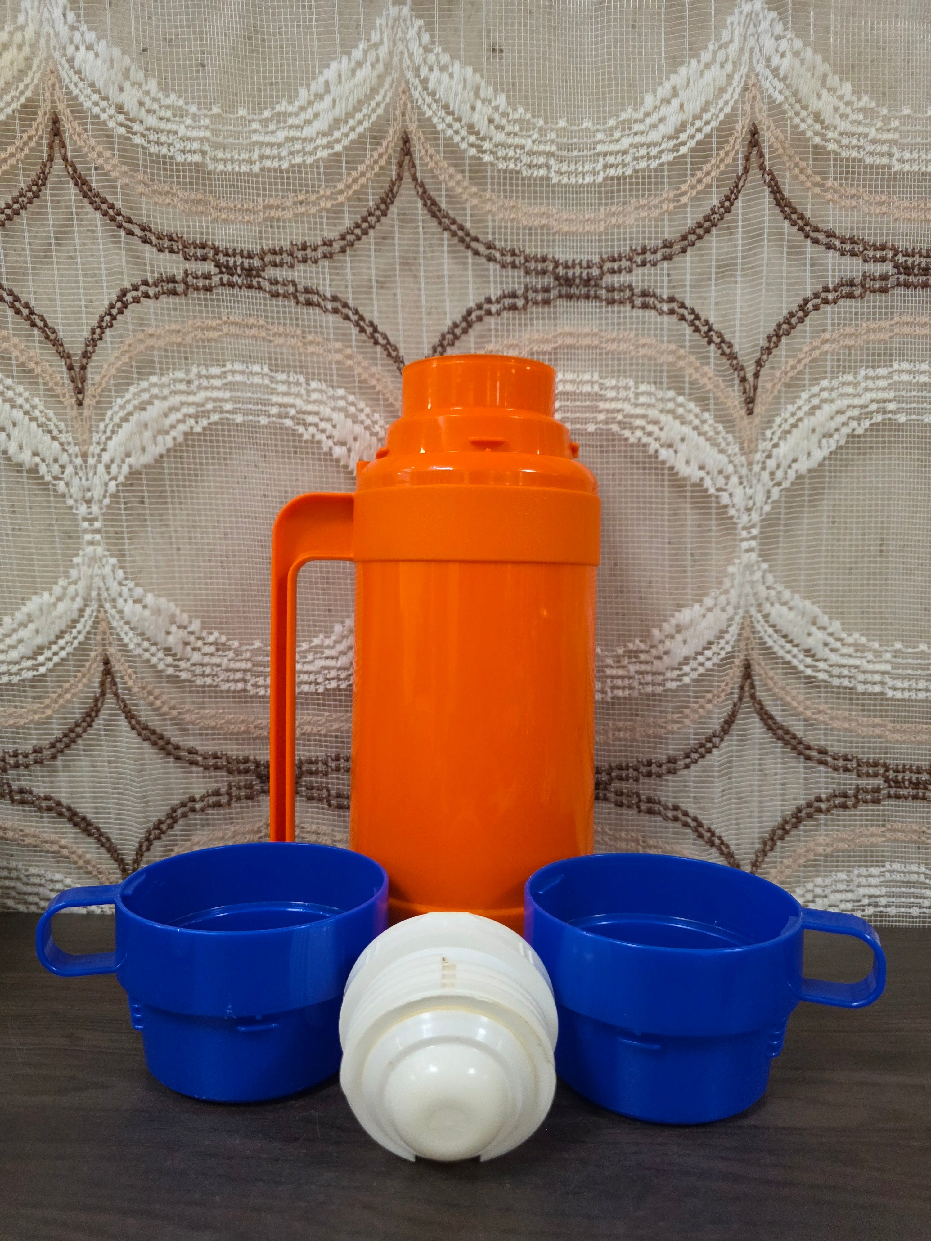 Thermoskan oranje met bekers 0.75L