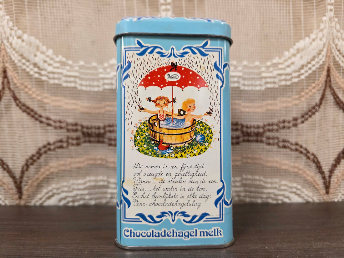 Venz melk hagelslag blik blauw met illustratie