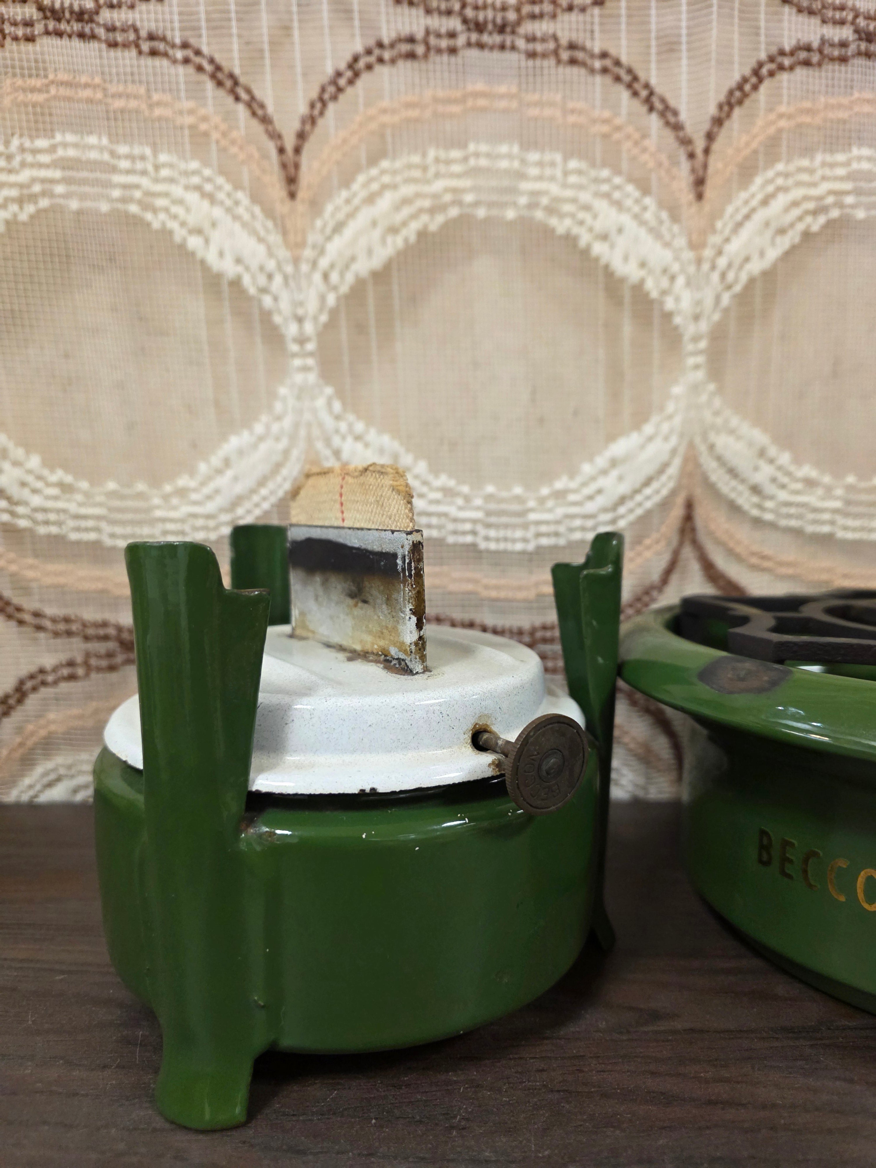 Petroleumstel Beccon Doetinchem donkergroen 1 pits