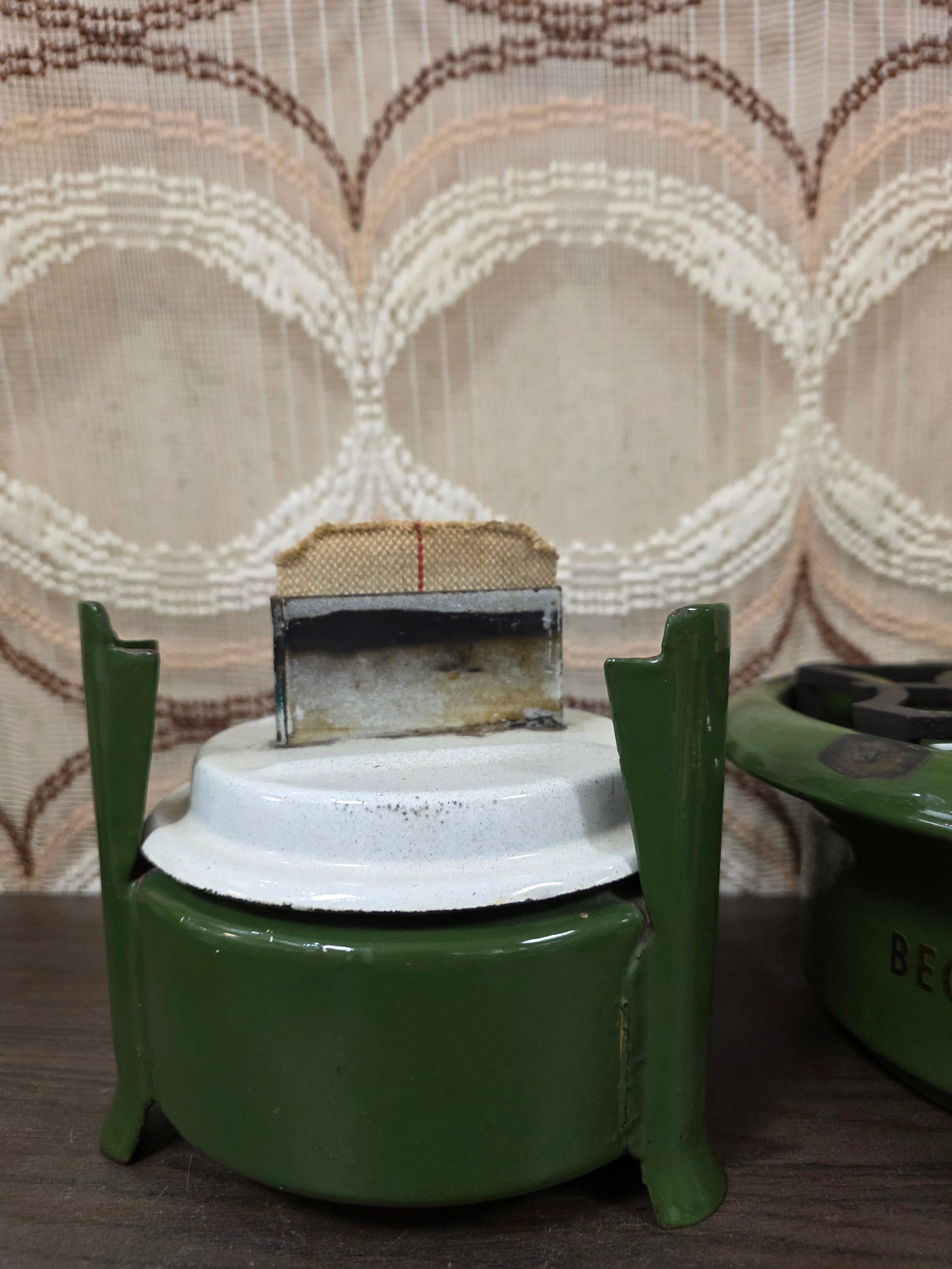 Petroleumstel Beccon Doetinchem donkergroen 1 pits