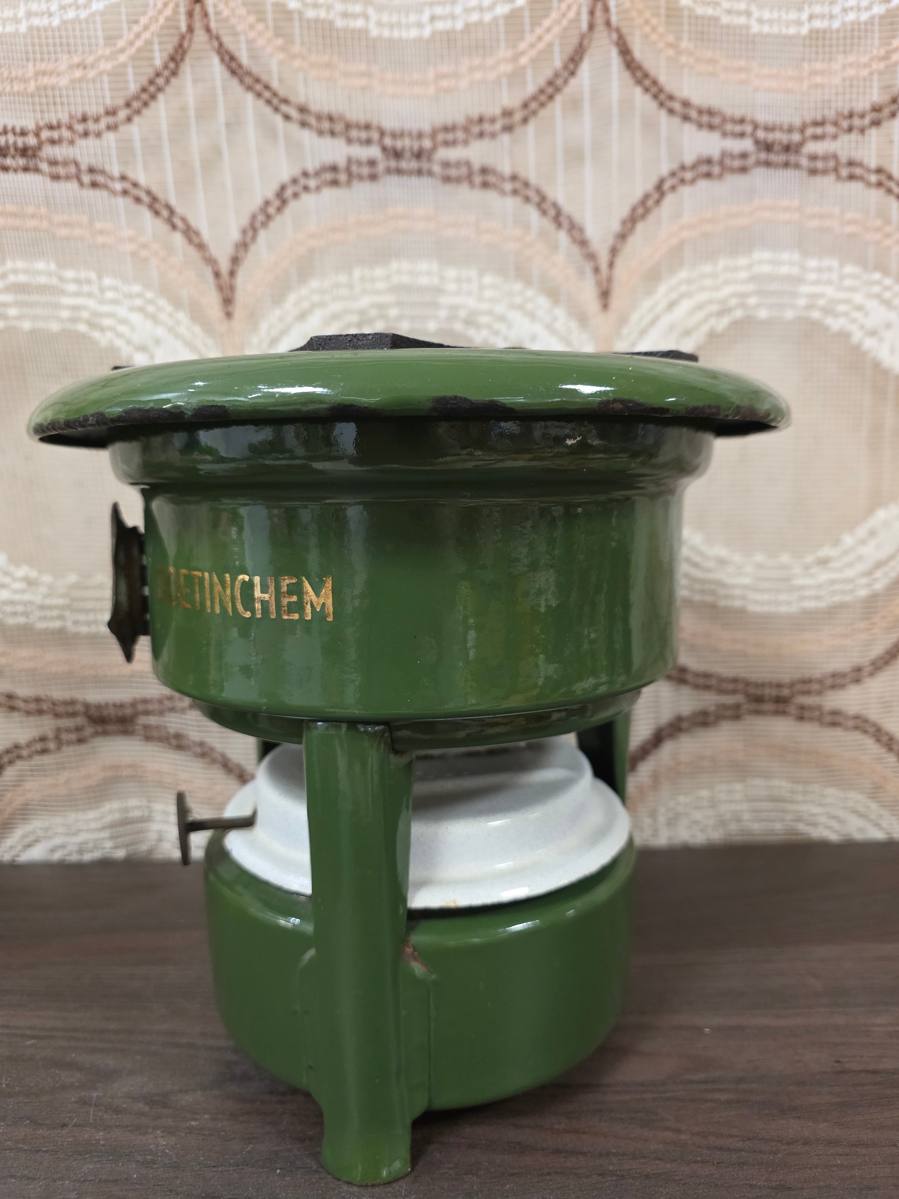 Petroleumstel Beccon Doetinchem donkergroen 1 pits