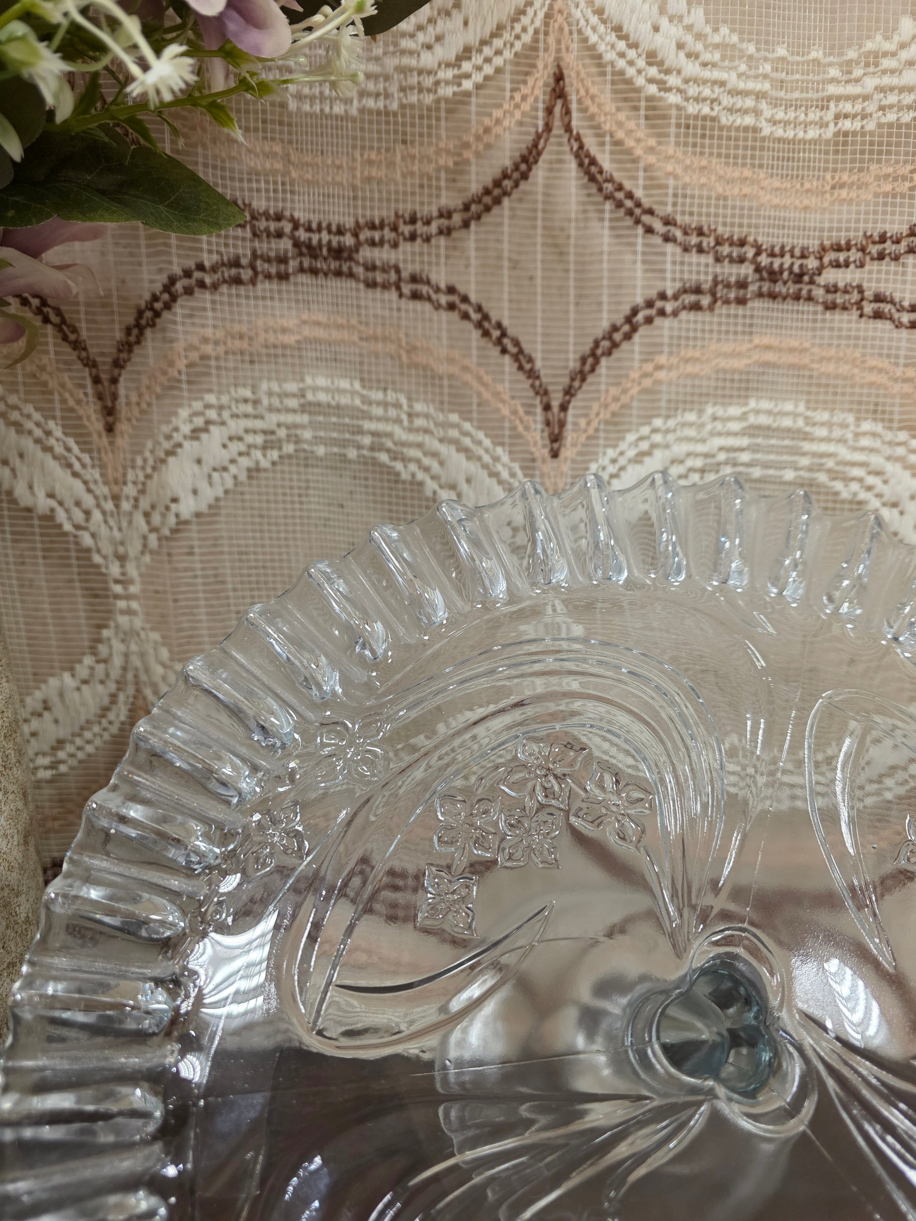 Glazen taartplateau op voet 30 cm