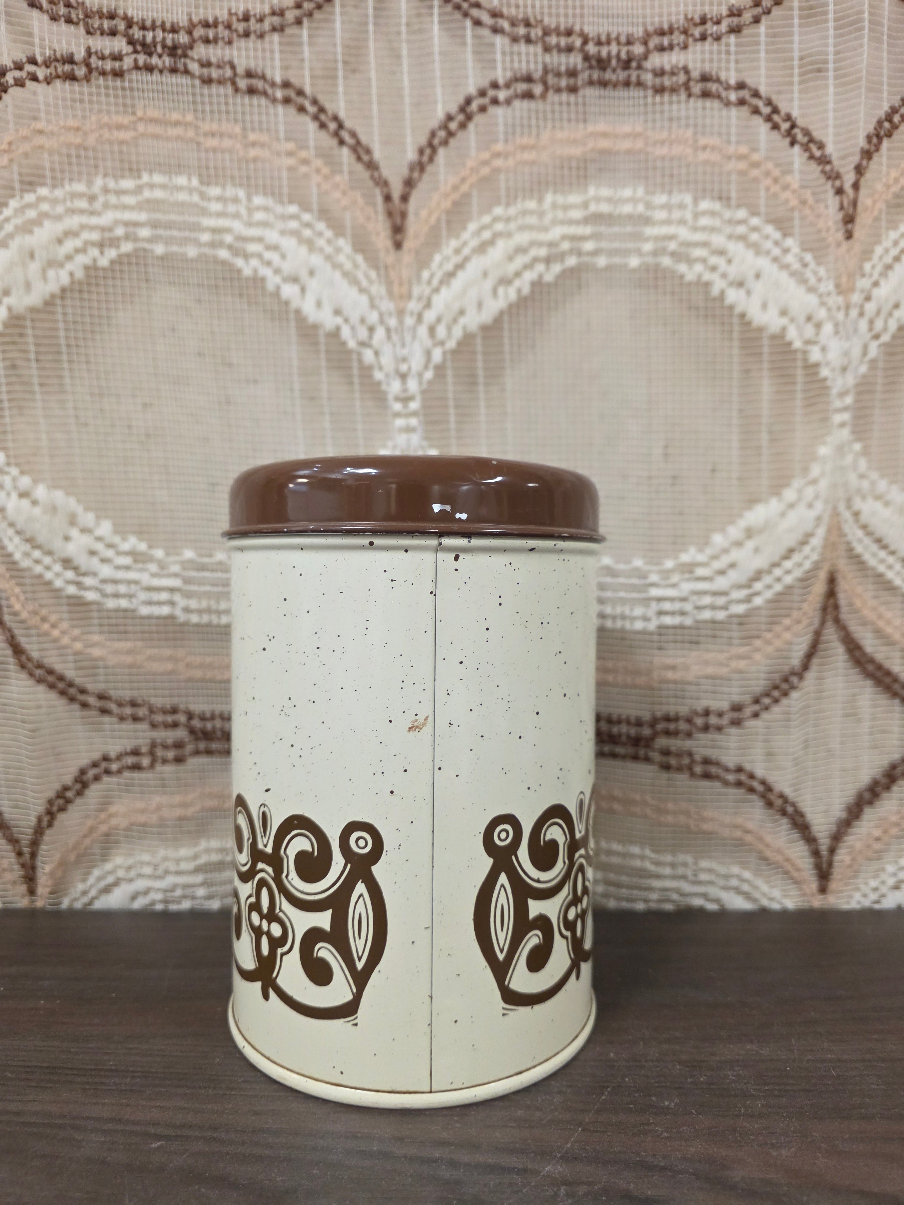Vintage suiker bus bruin crème met deksel