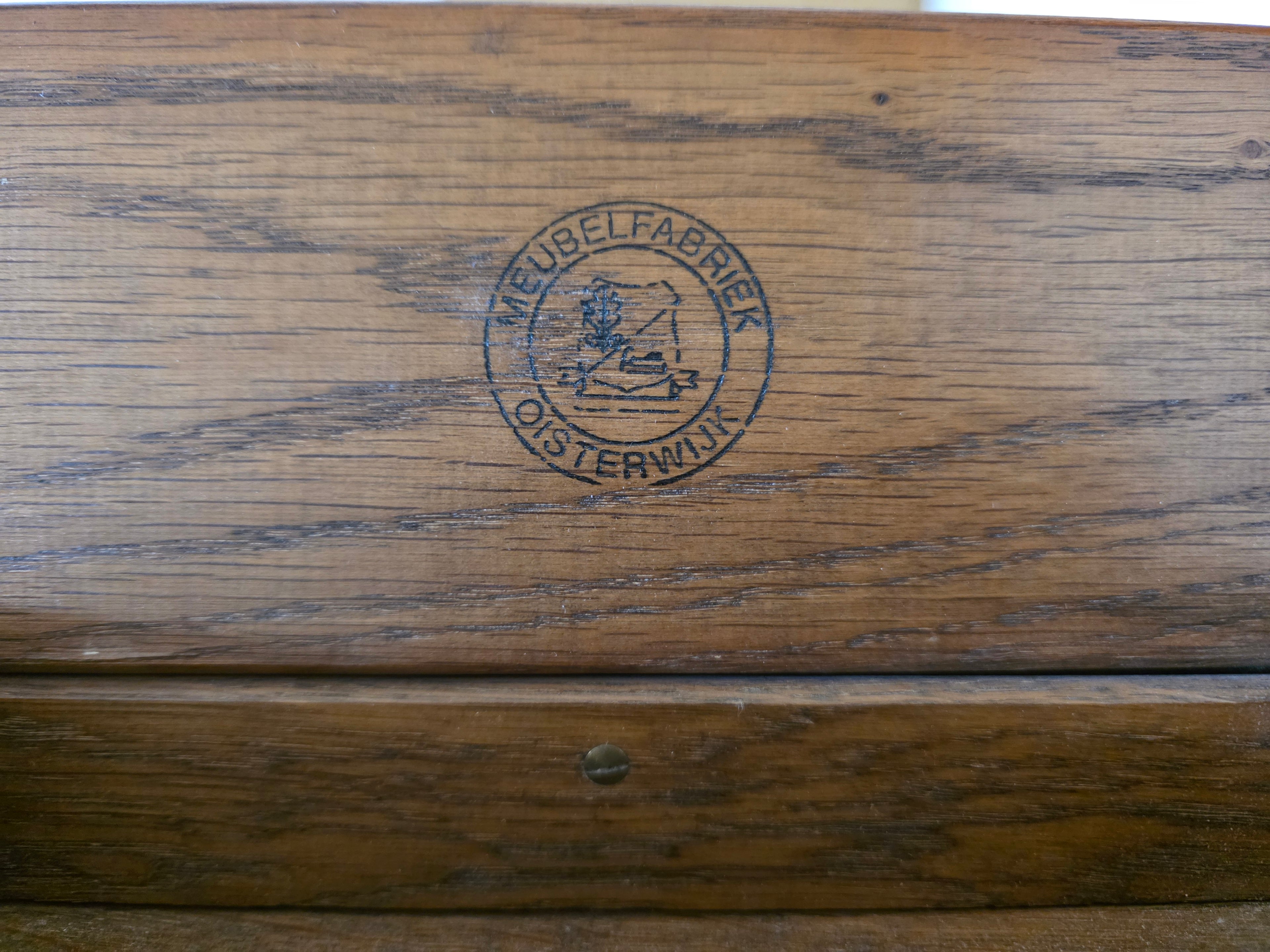 Spiegel Meubelfabriek Oisterwijk eikenhout met opbergvak