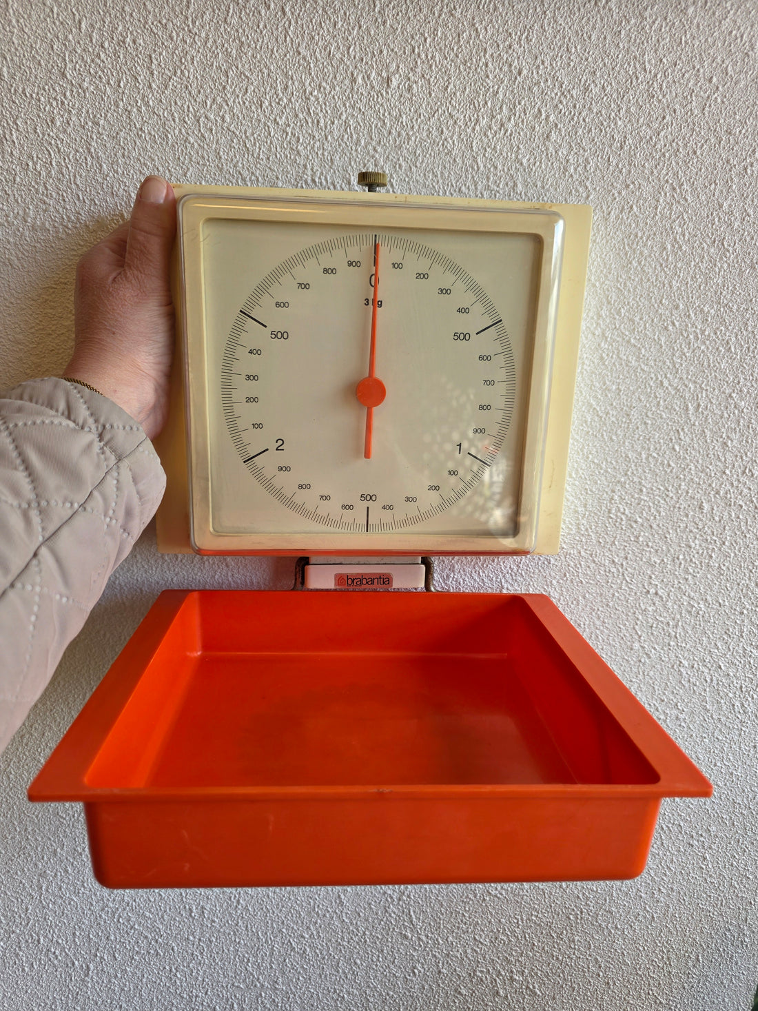 Brabantia Patrice keukenweegschaal wandmodel - vintage oranje