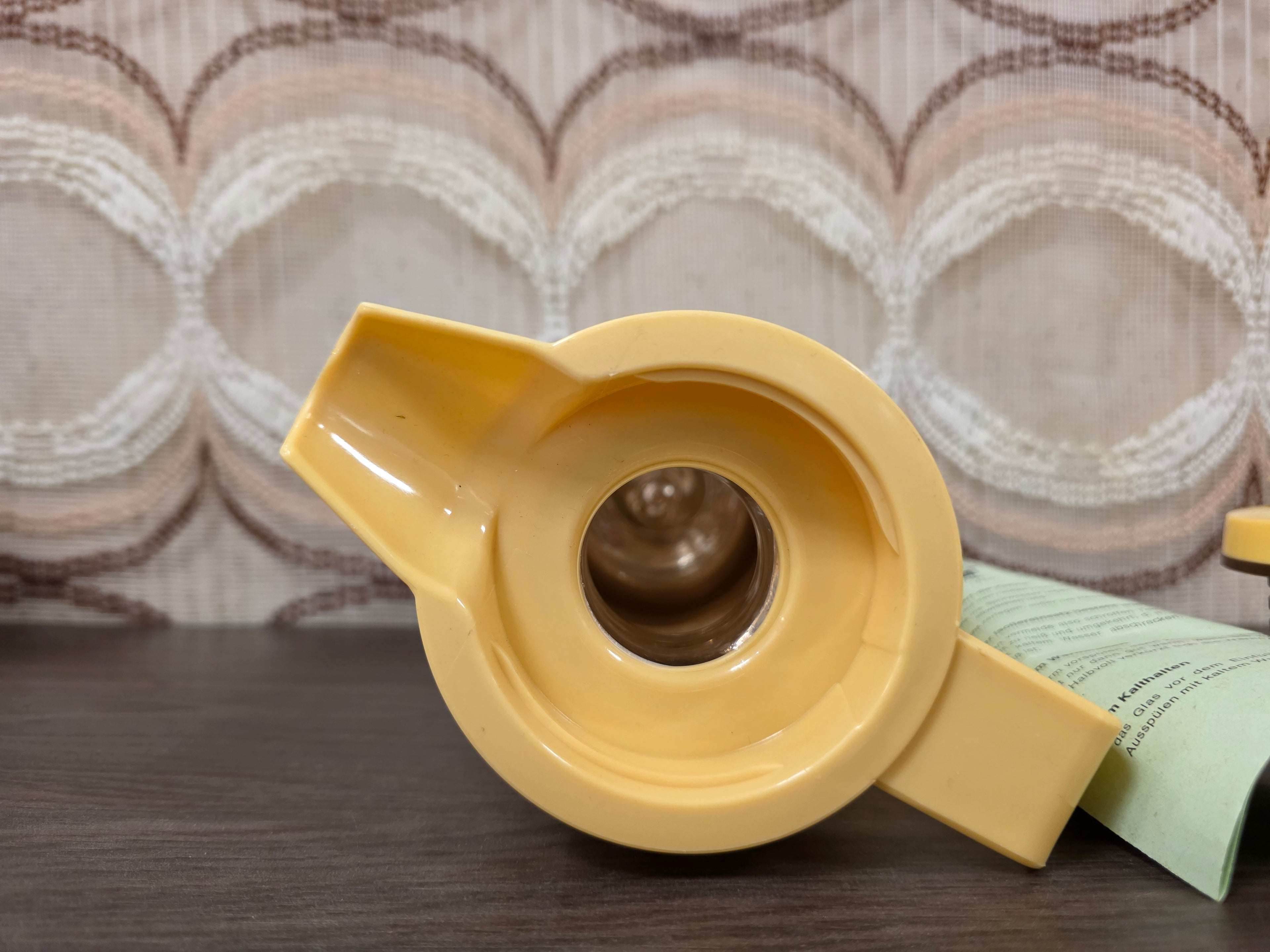 Vintage Helios thermoskan beige met bruin