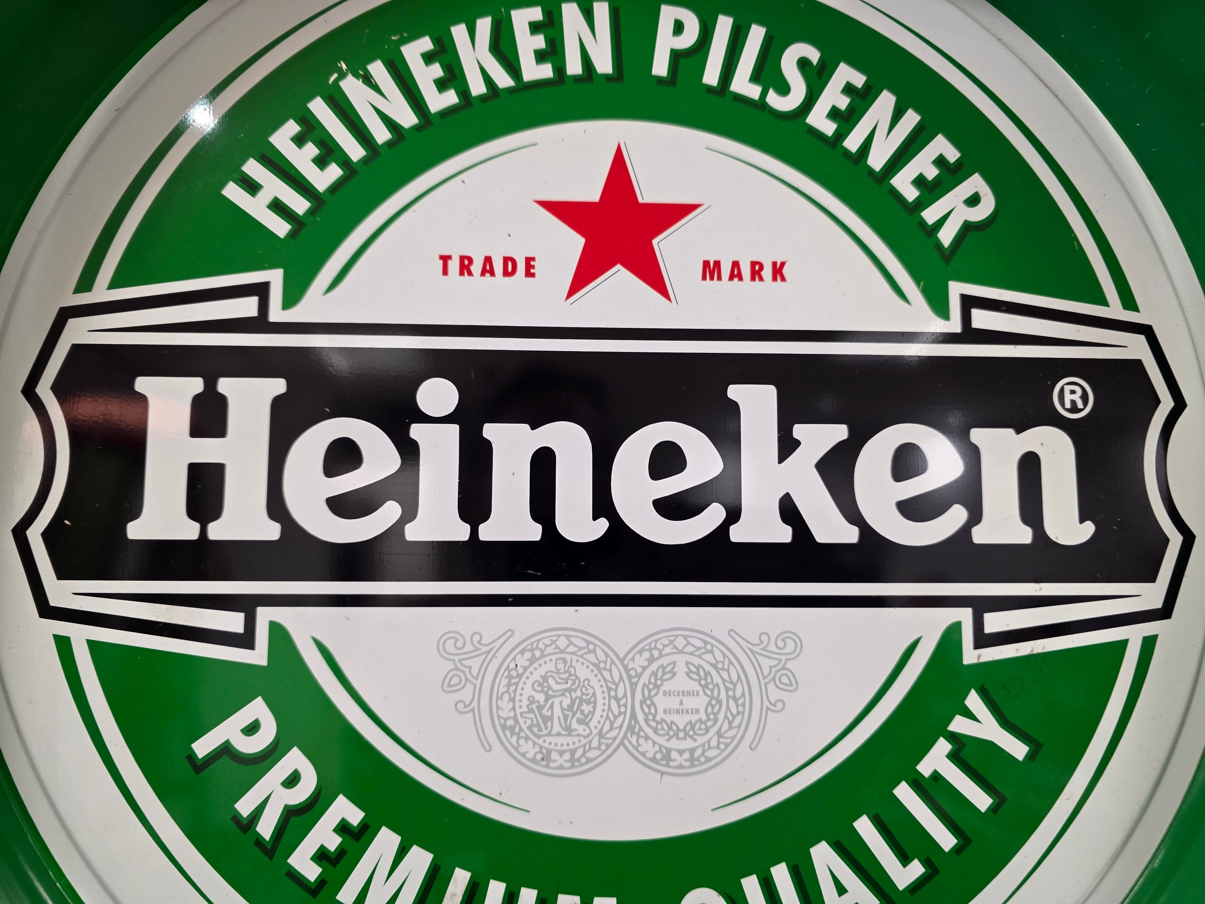 Vintage Heineken dienblad 33,5 cm