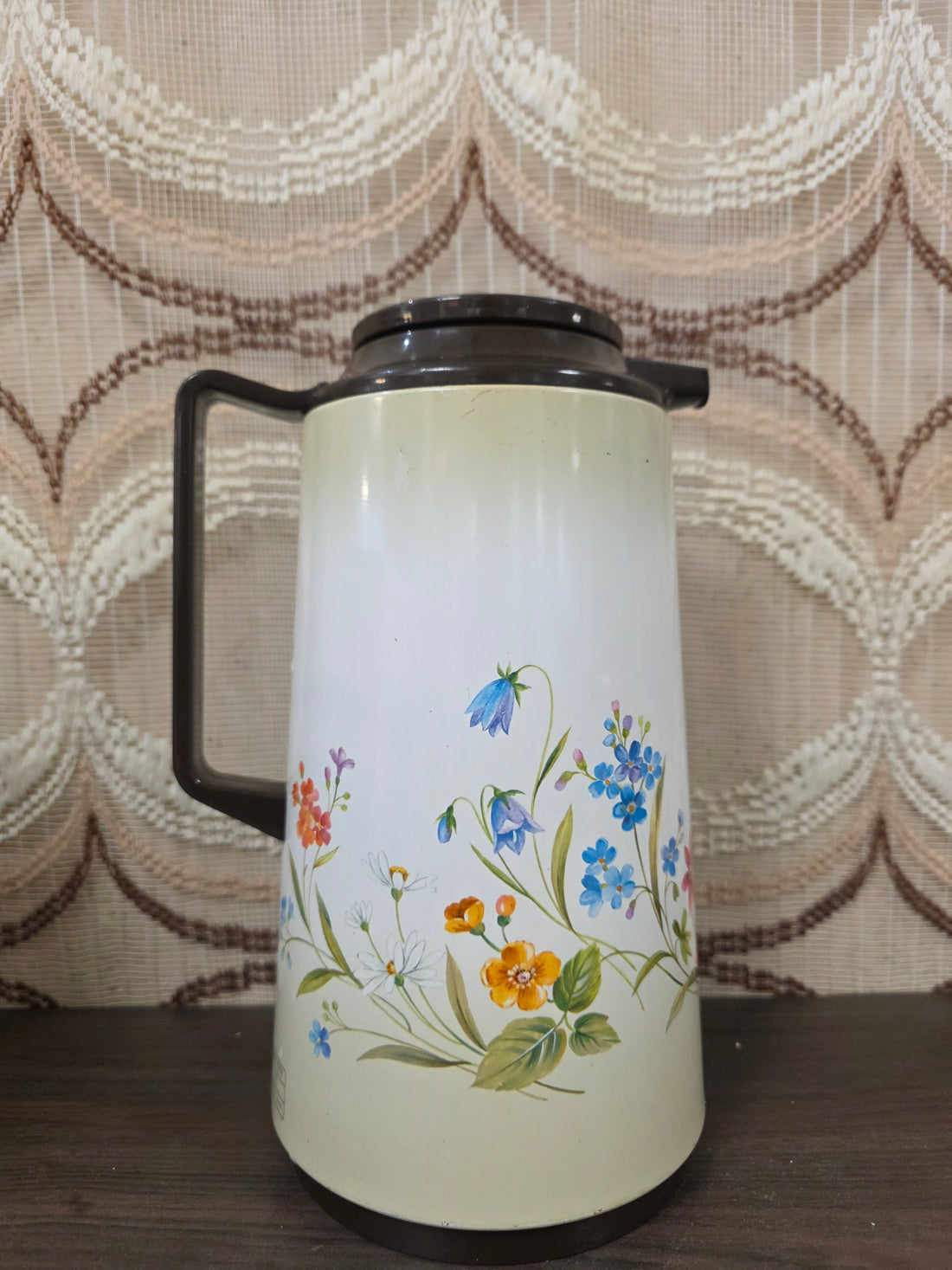 Vintage thermoskan Zojirushi bloemen