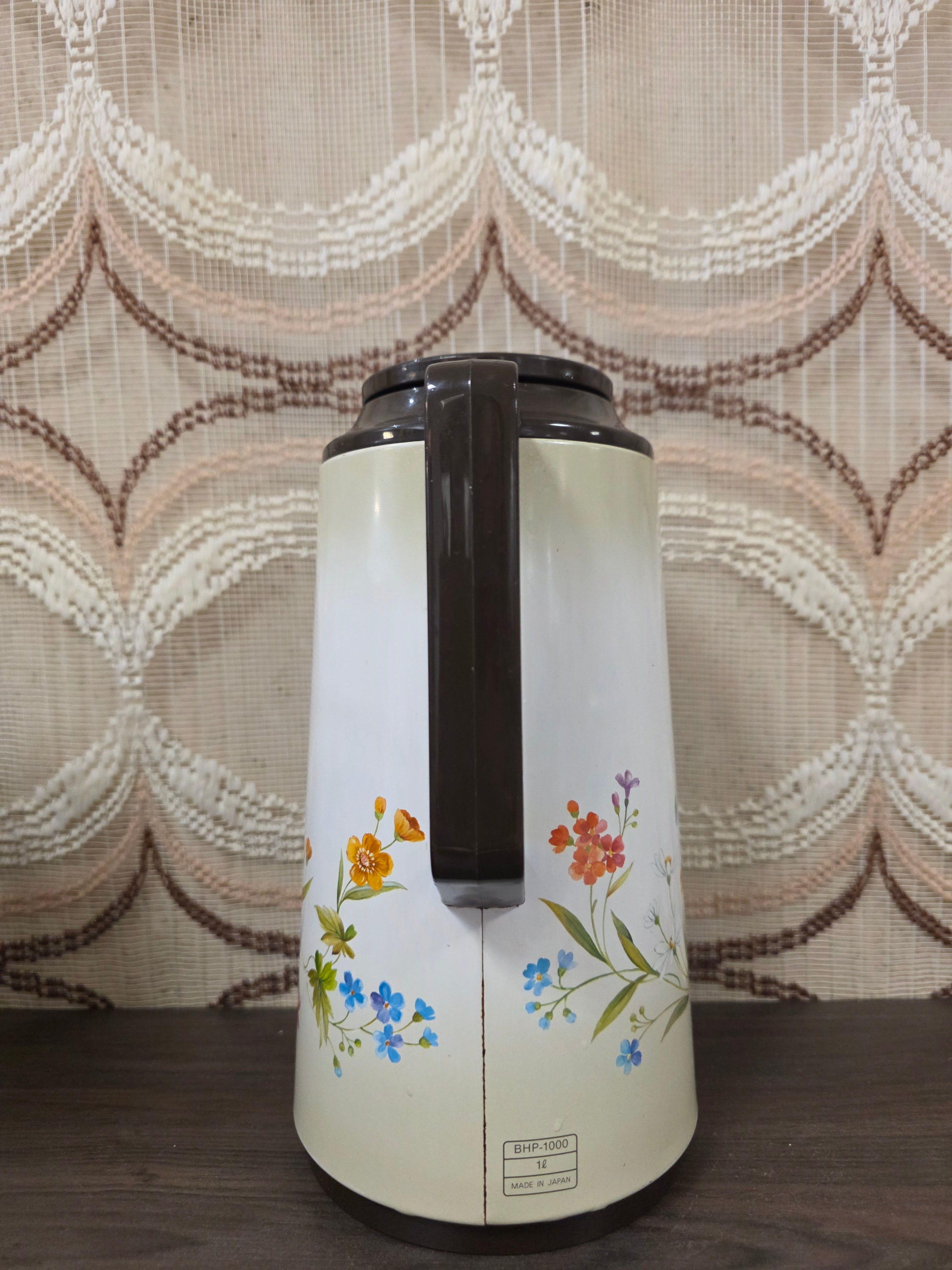 Vintage thermoskan Zojirushi bloemen