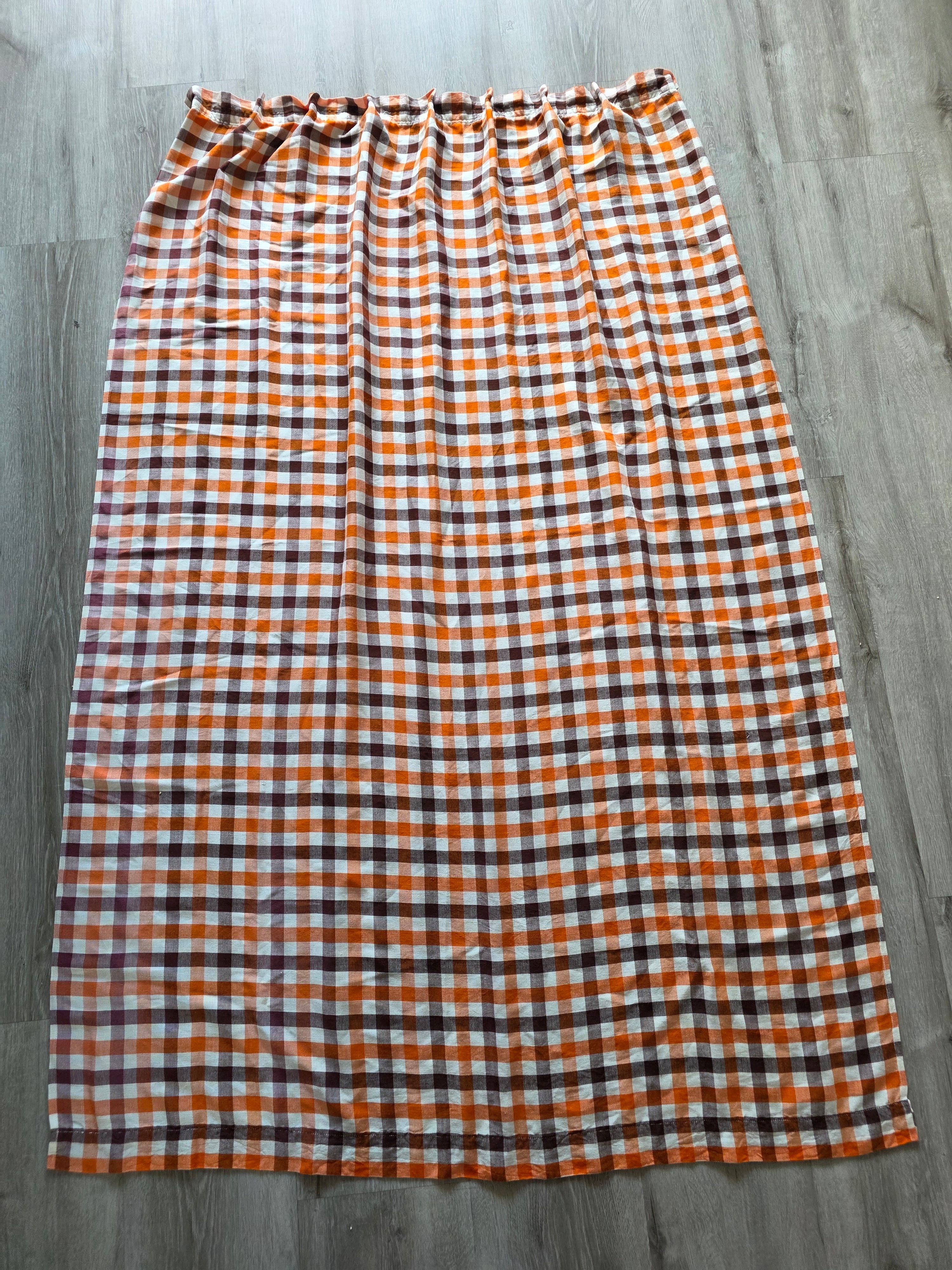 Vintage keukengordijnen jaren 70 geruit